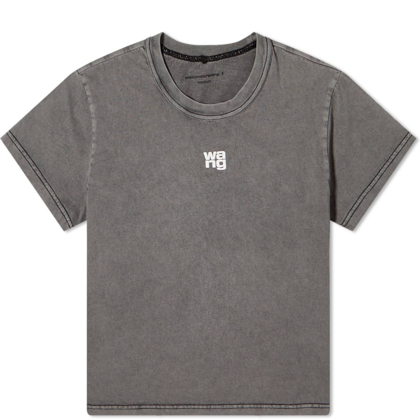 Alexander Wang Essential Shrunken T-Shirt - Washed Black