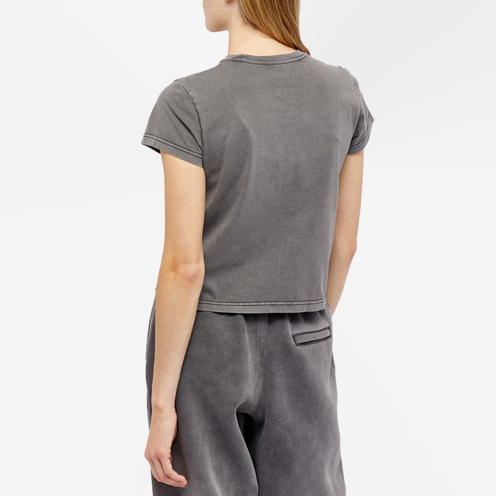 Alexander Wang Essential Shrunken T-Shirt - Washed Black