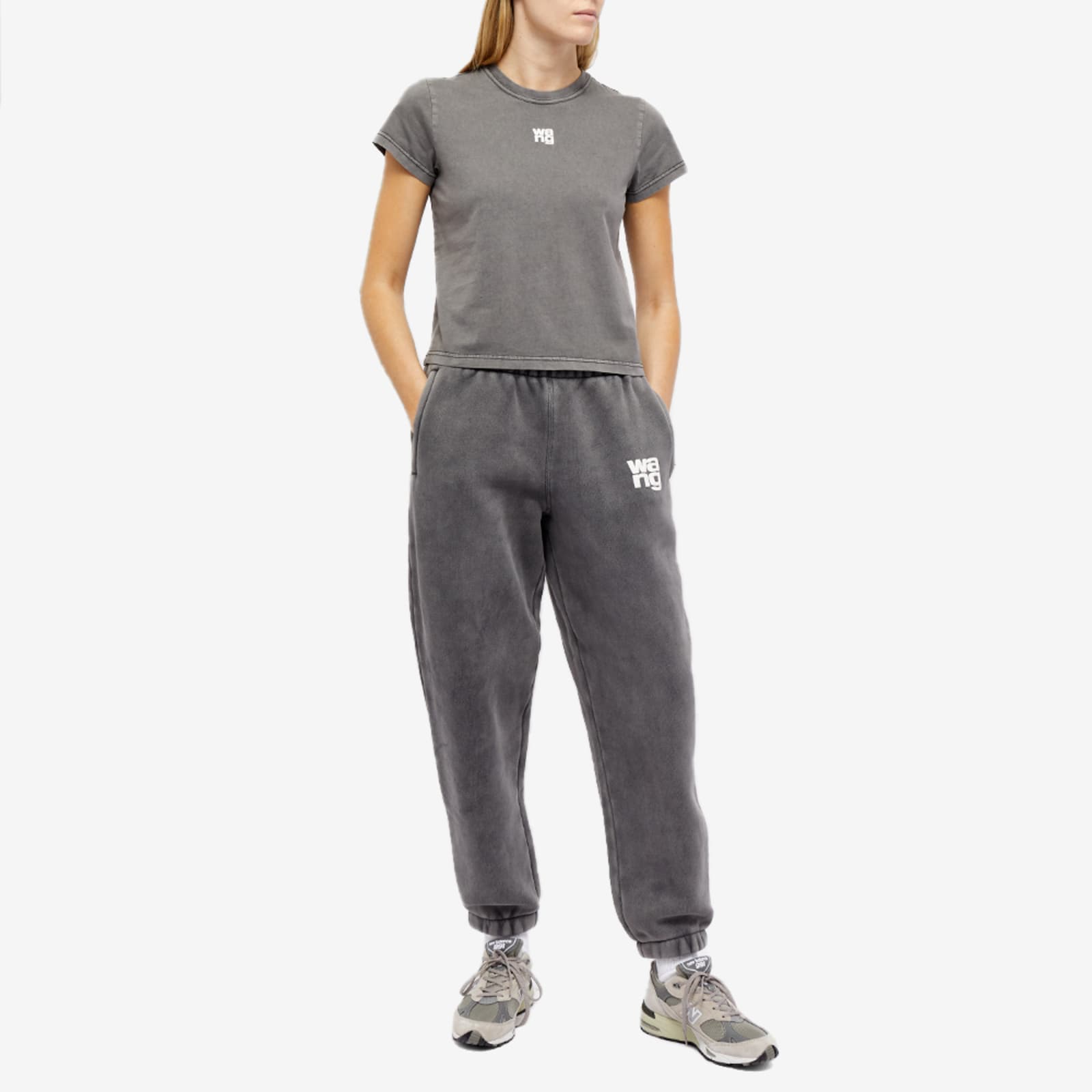 Alexander Wang Essential Shrunken T-Shirt - Washed Black