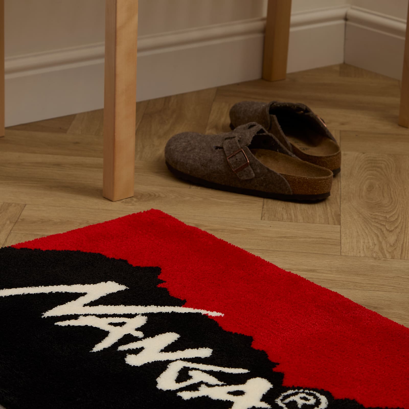 NANGA Logo Rug - Red & Black