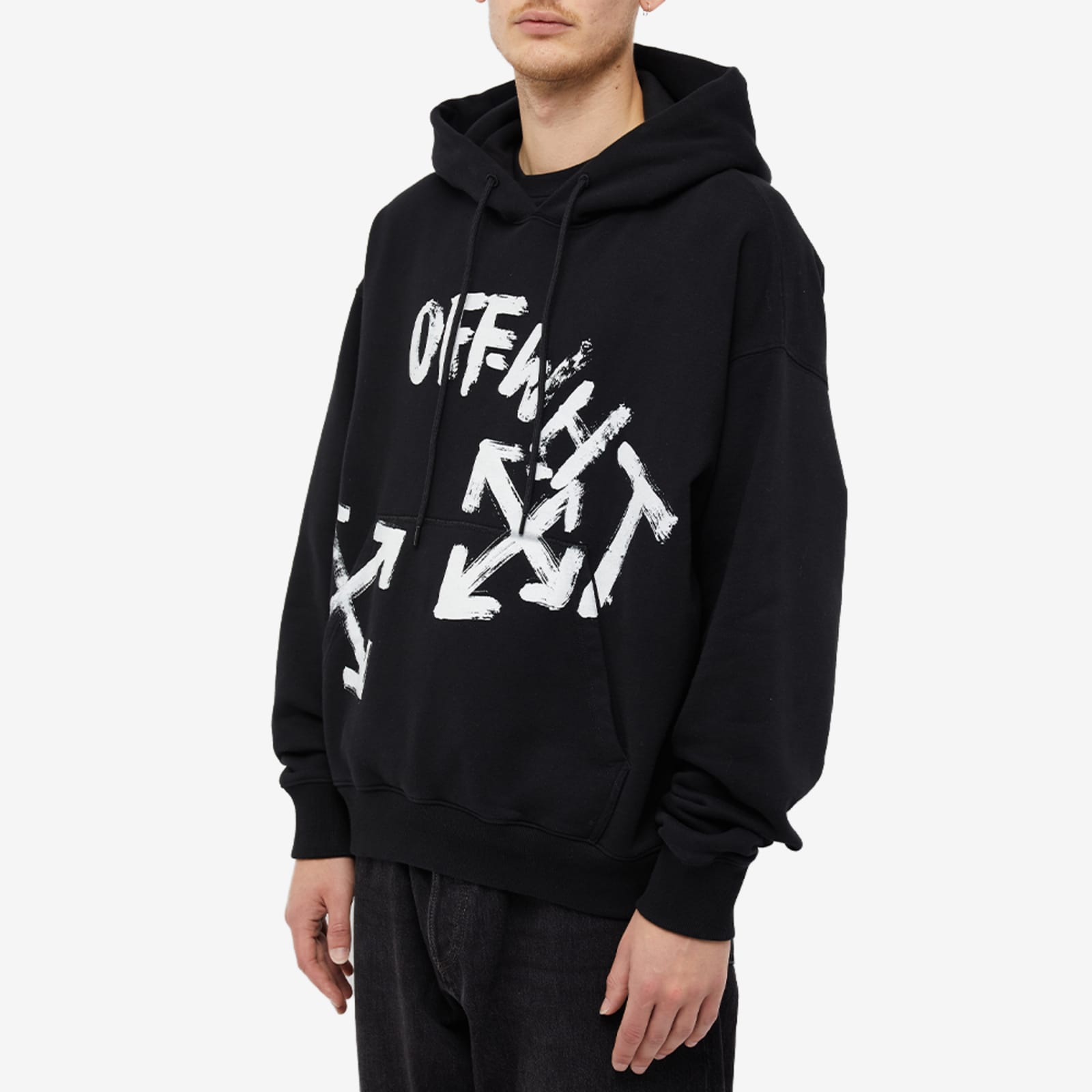 OffWhite Paint Script Skate Hoodie Black END. (SE)