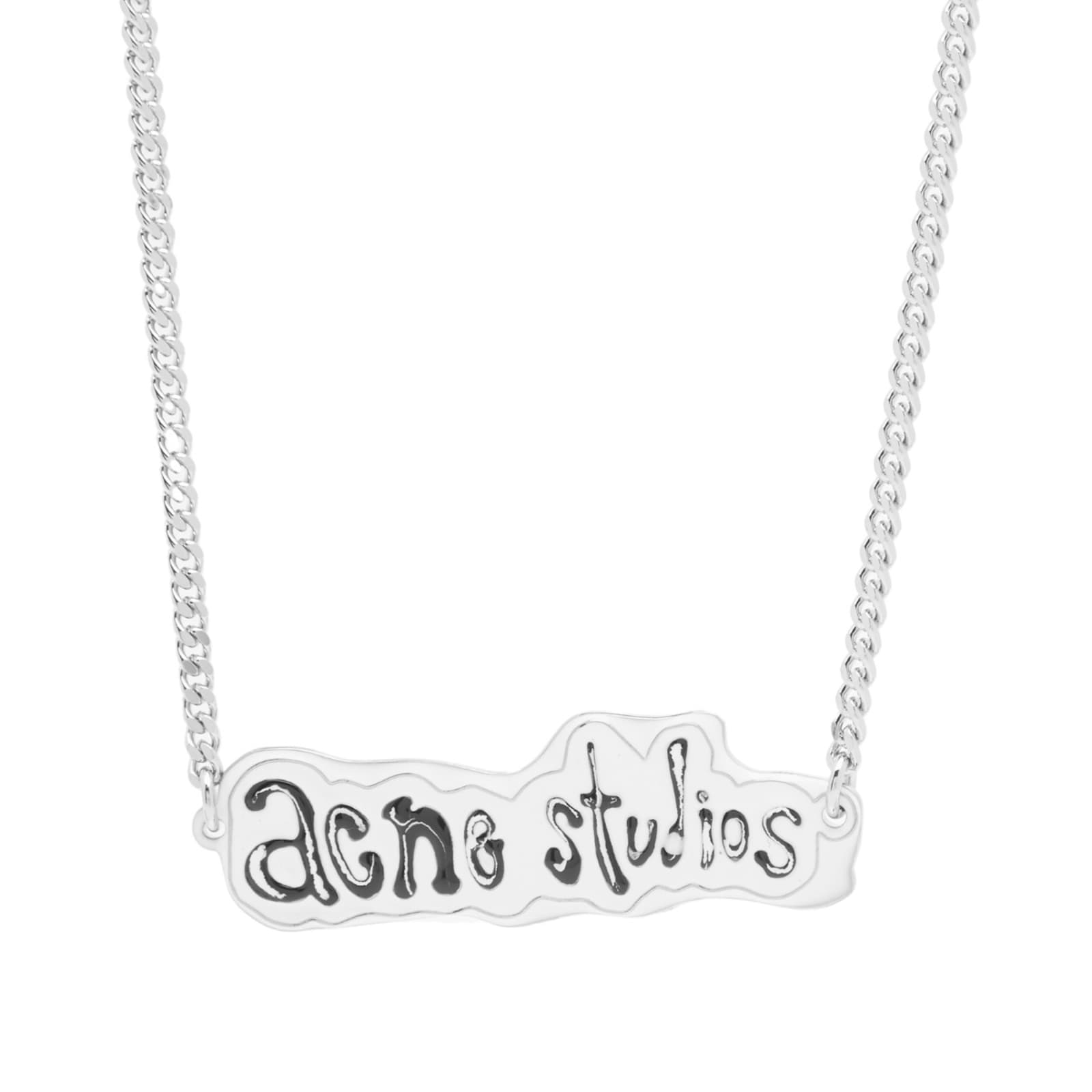 Acne Studios Label Logo Necklace
