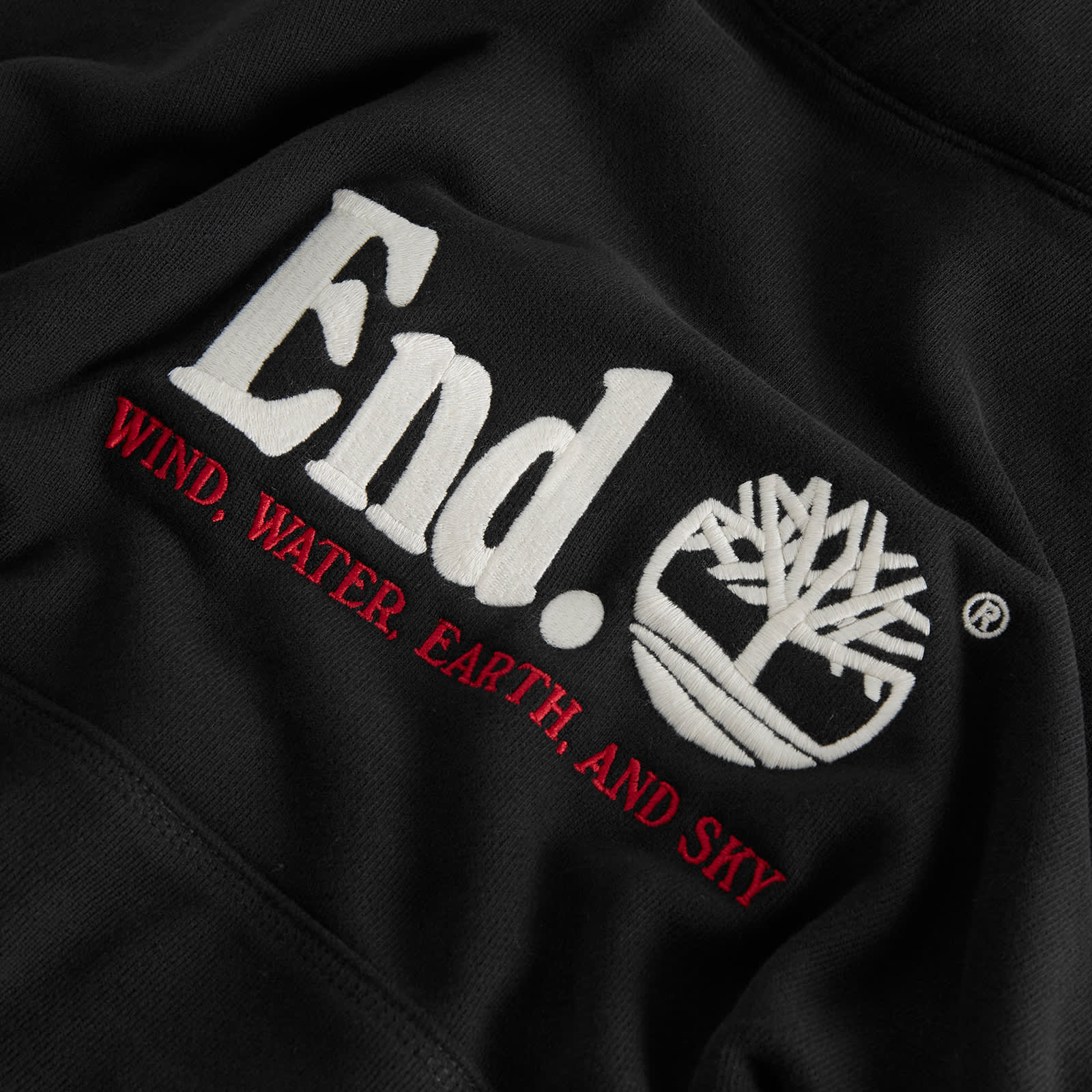END. x Timberland Logo Hoodie - Black