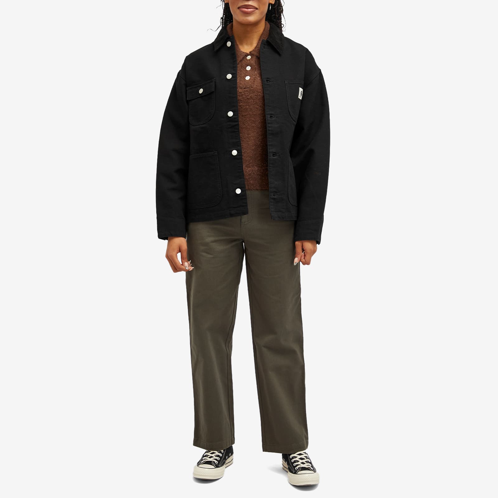 Obey Esme Polo Sweater - Chocolate