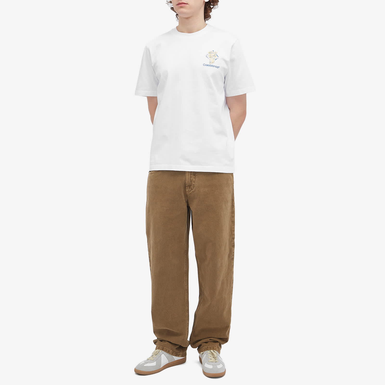 Casablanca Diamond Column T-Shirt - White