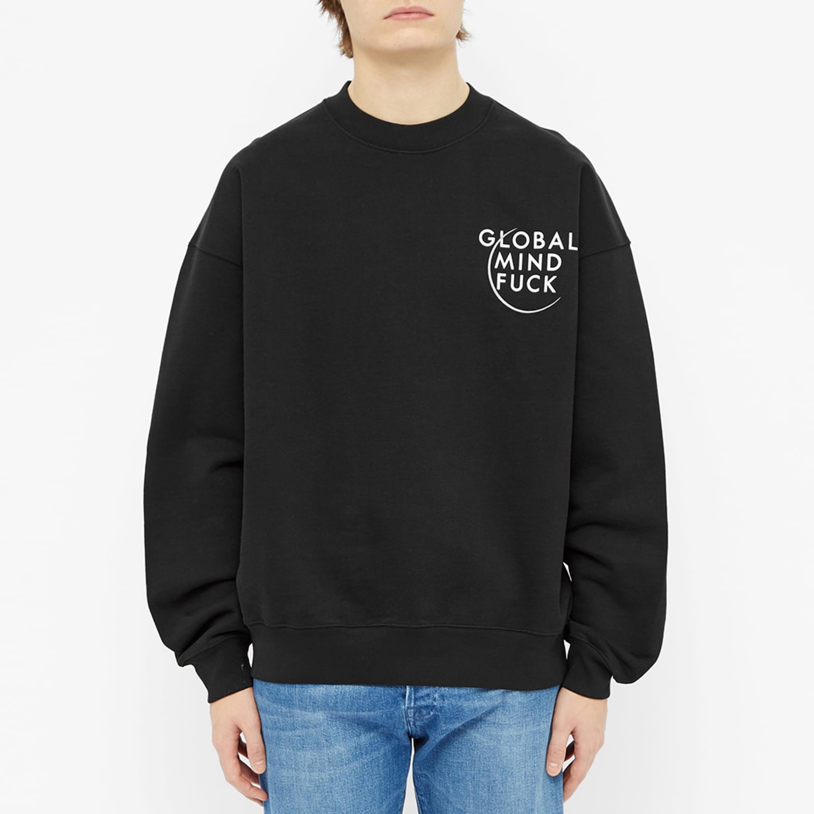 VETEMENTS Global Mind Fuck Crew Sweat - Black