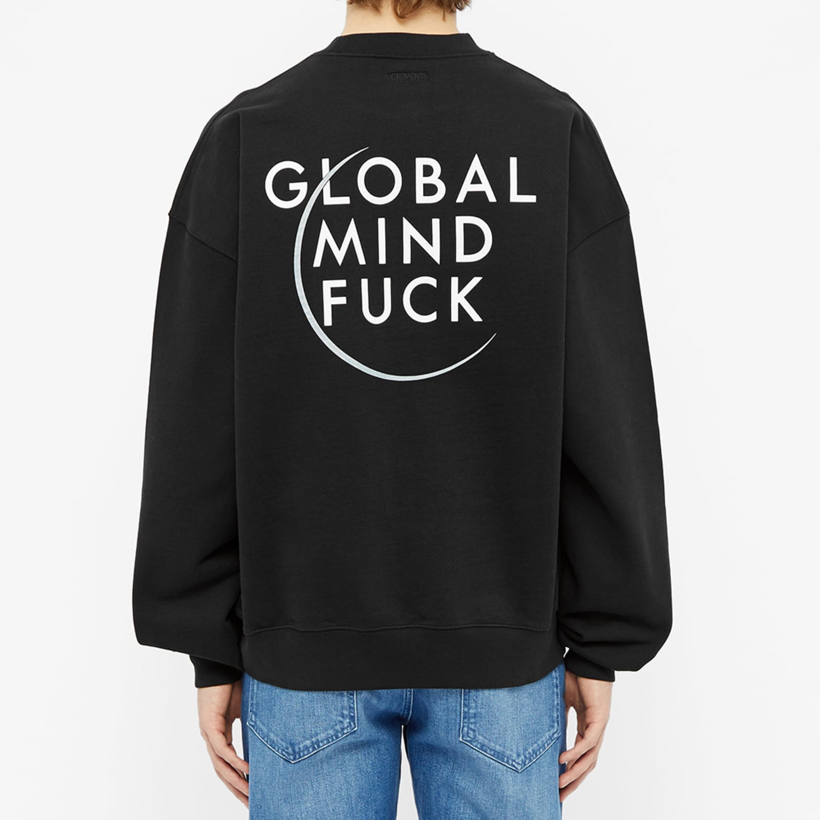 VETEMENTS Global Mind Fuck Crew Sweat - Black