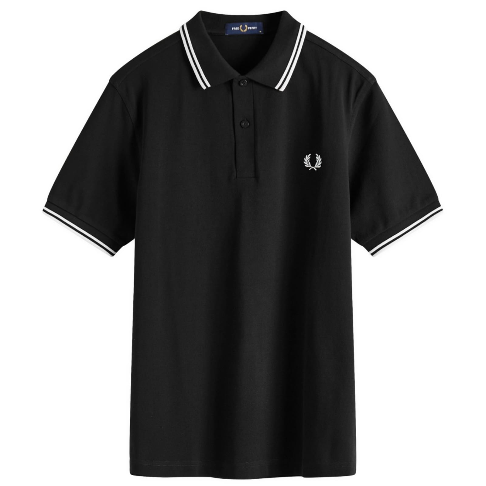 Fred Perry Twin Tipped Polo - Black & White