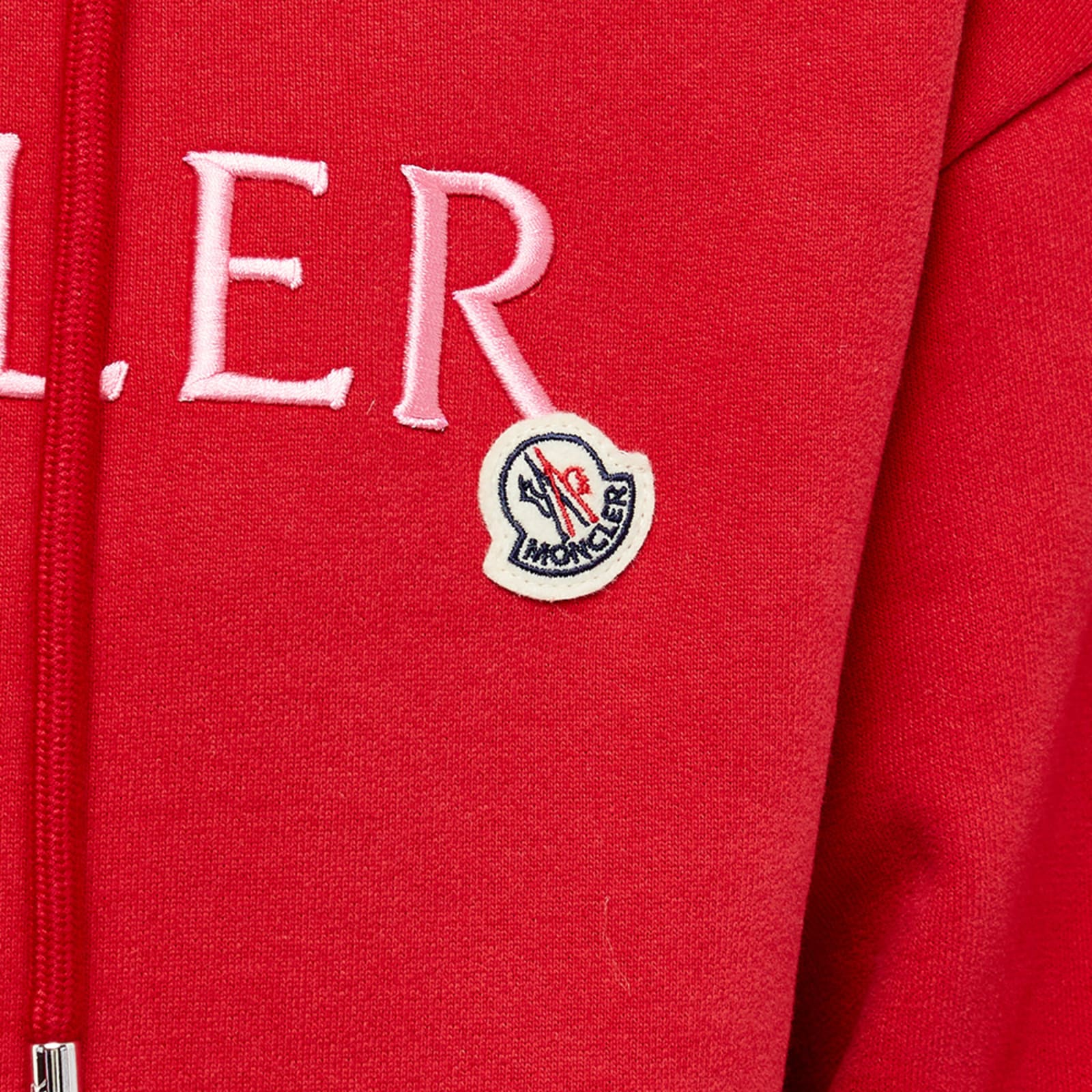 Moncler Hoodie With Large Logo - Red