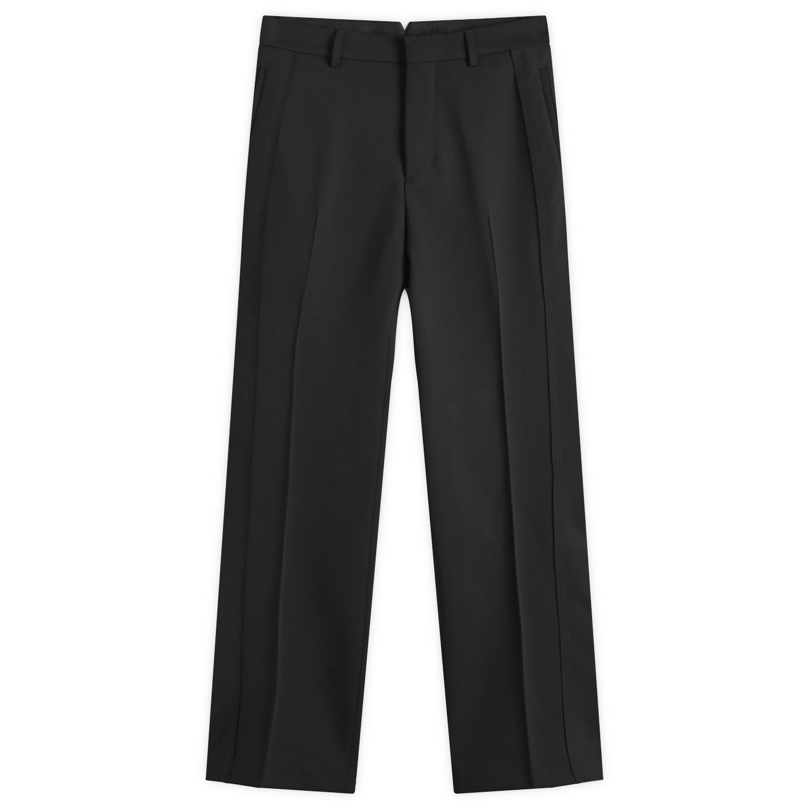 AMI Paris Contrasted Straight Pant - Black & Black