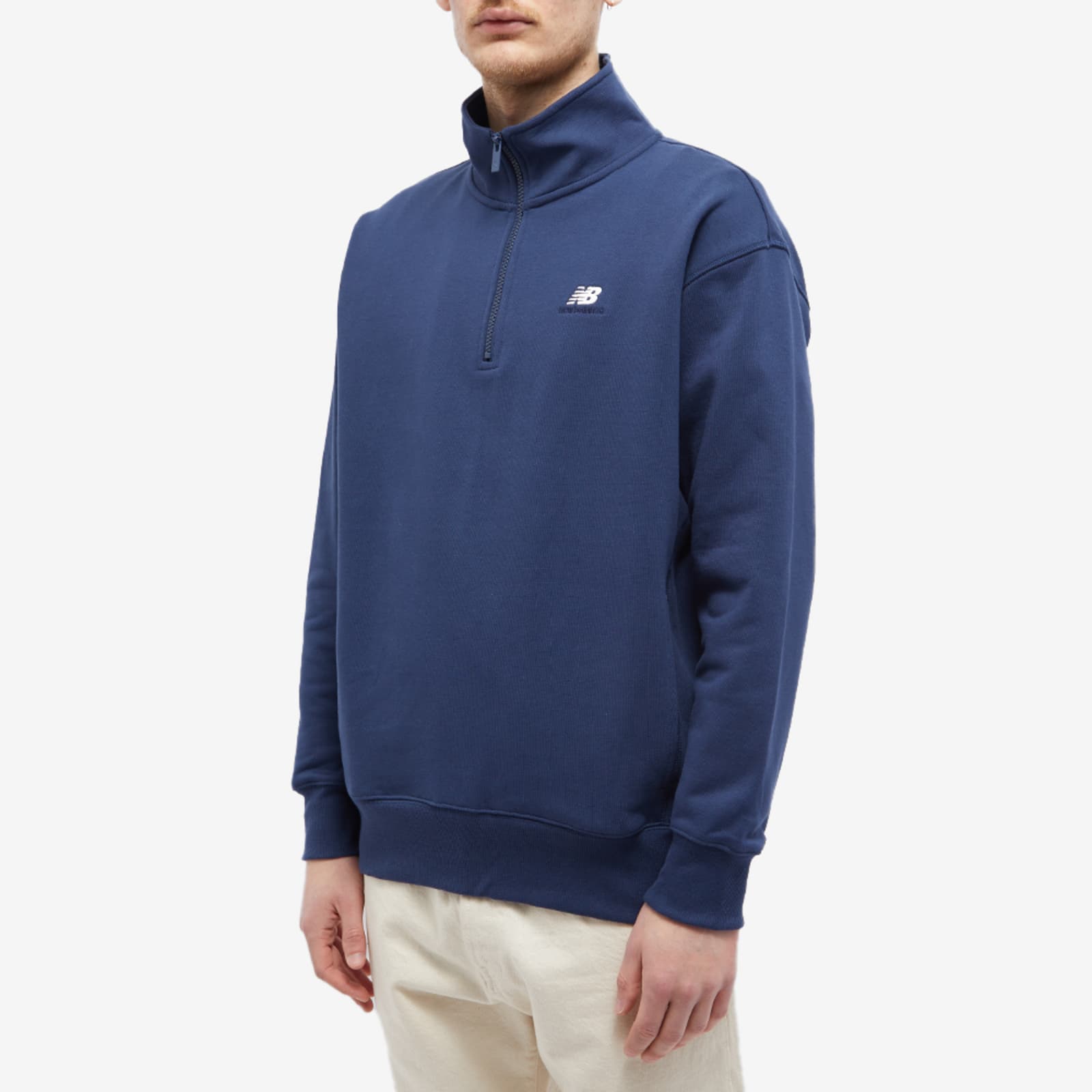 New Balance NB Athletics 90's 1/4 Zip Mock Sweat Navy END.