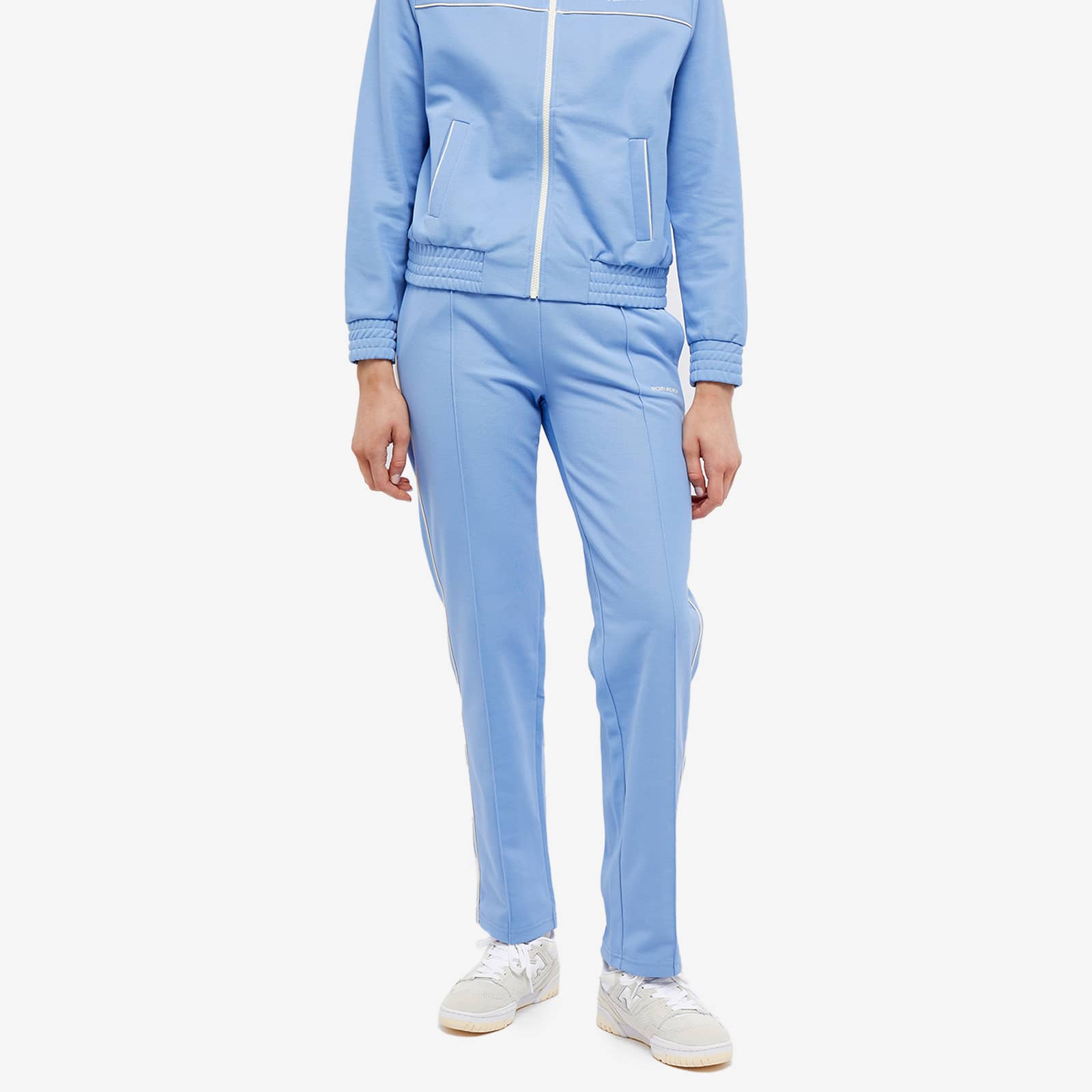 Sporty & Rich Track Pant - Hydrangea & White