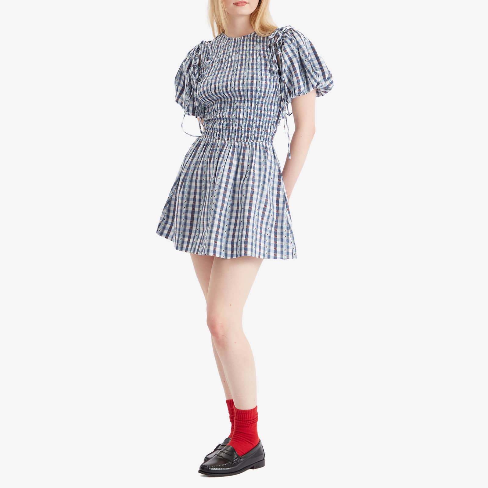 Damson Madder Becca Bubble Mini Dress