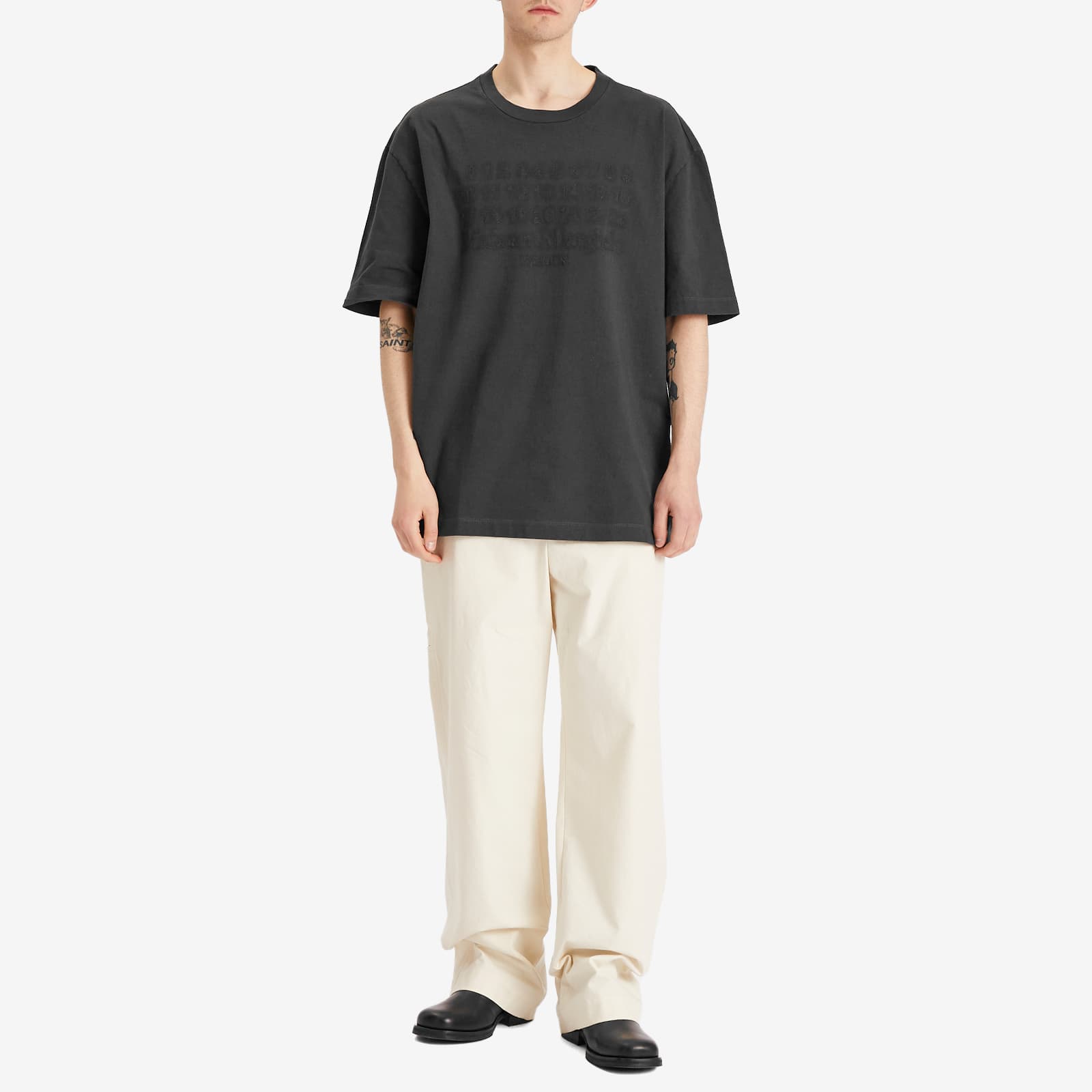 Maison Margiela Numbers Jersey T-Shirt - Washed Black