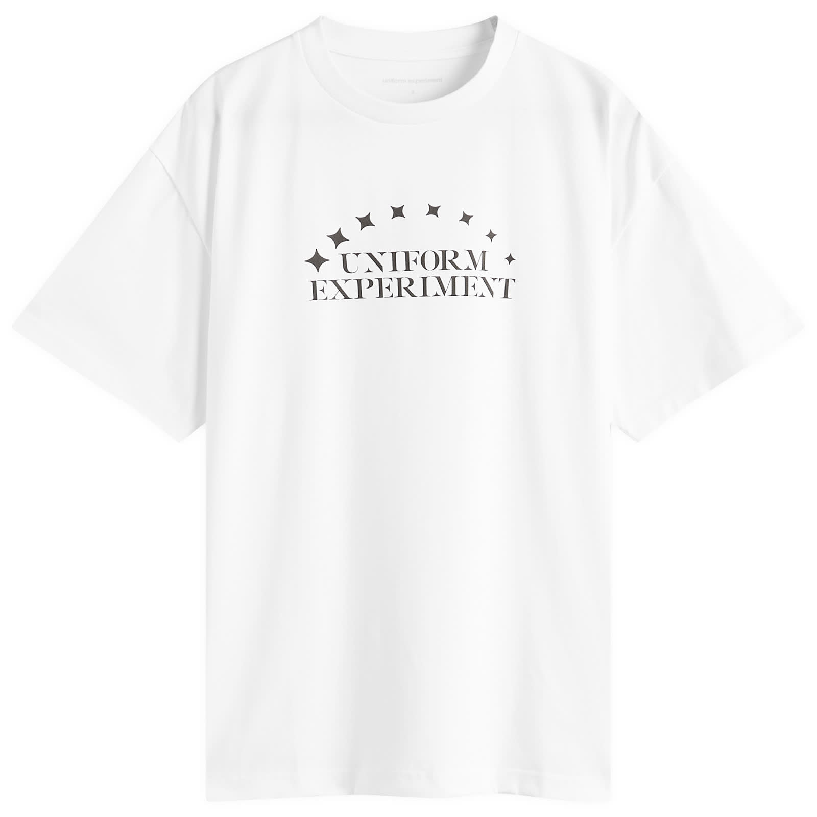 Uniform Experiment Stencil Logo T-Shirt - White