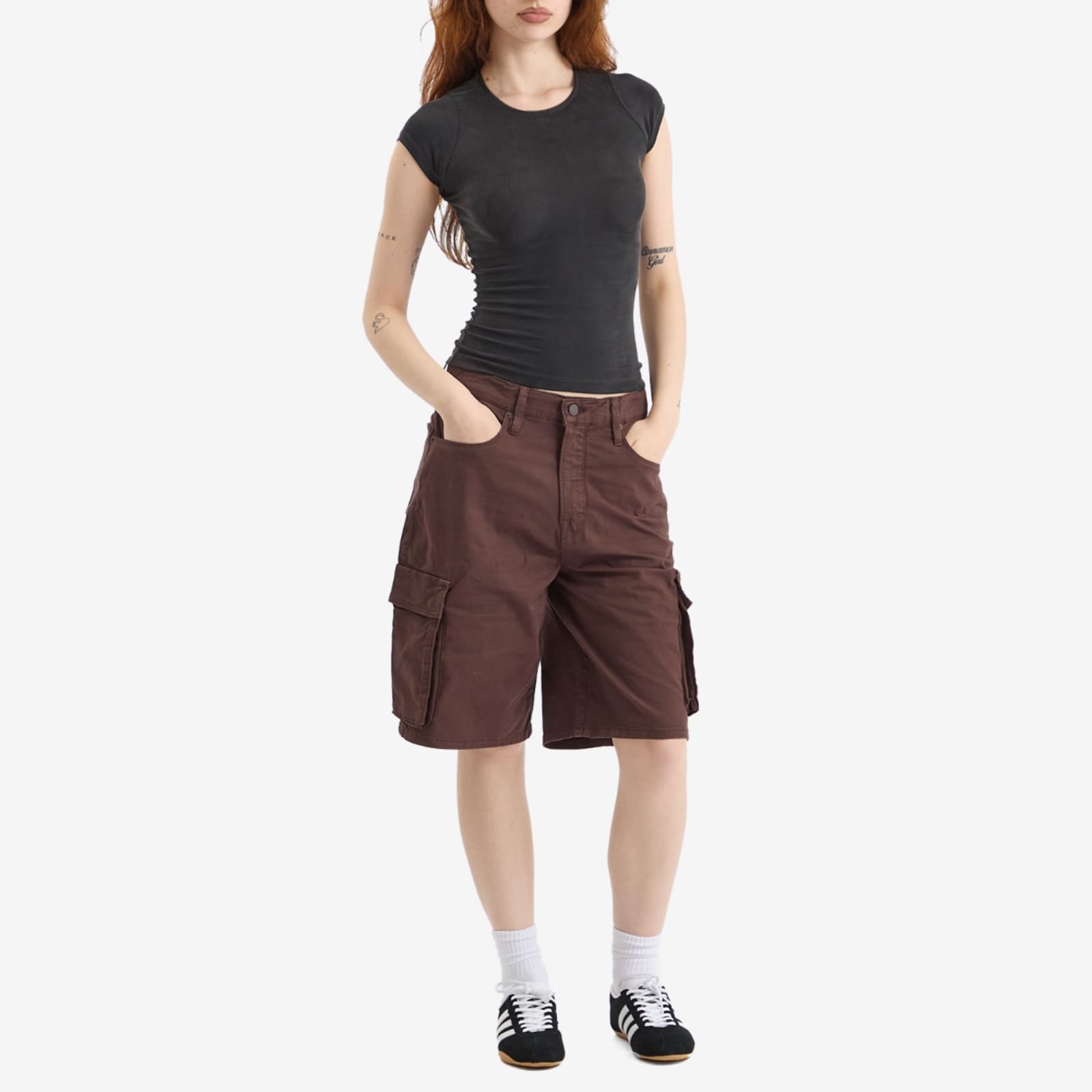 Good American Twill Cargo Short - Bark