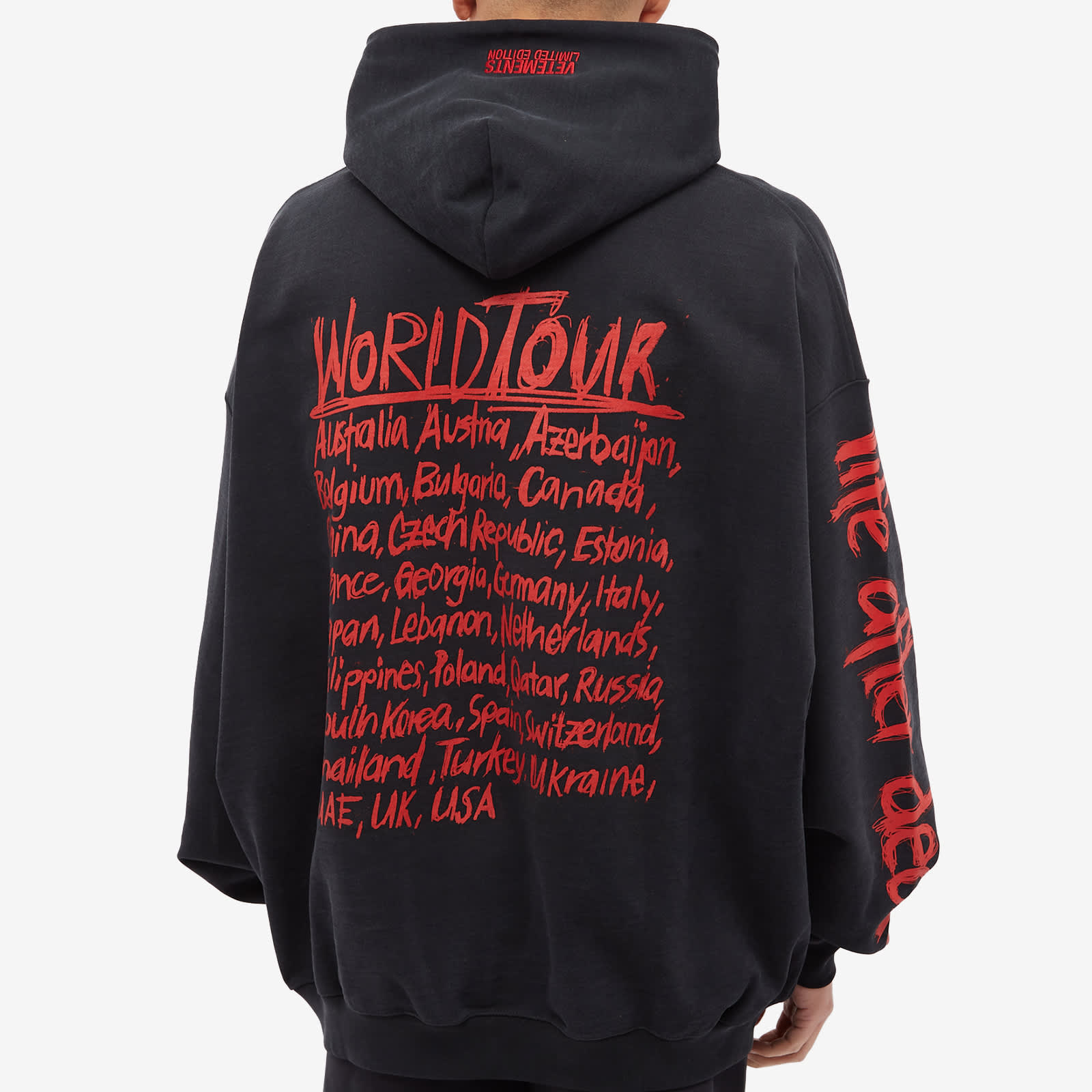 VETEMENTS World Tour Logo Hoodie Black | END.