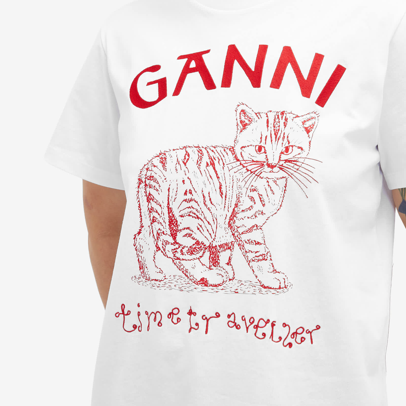 GANNI Cat T-Shirt Bright White | END. (AU)