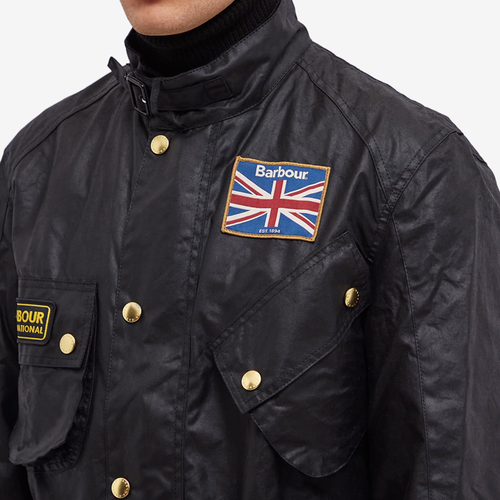 Barbour International Union Jack Jacket Black END. (US)