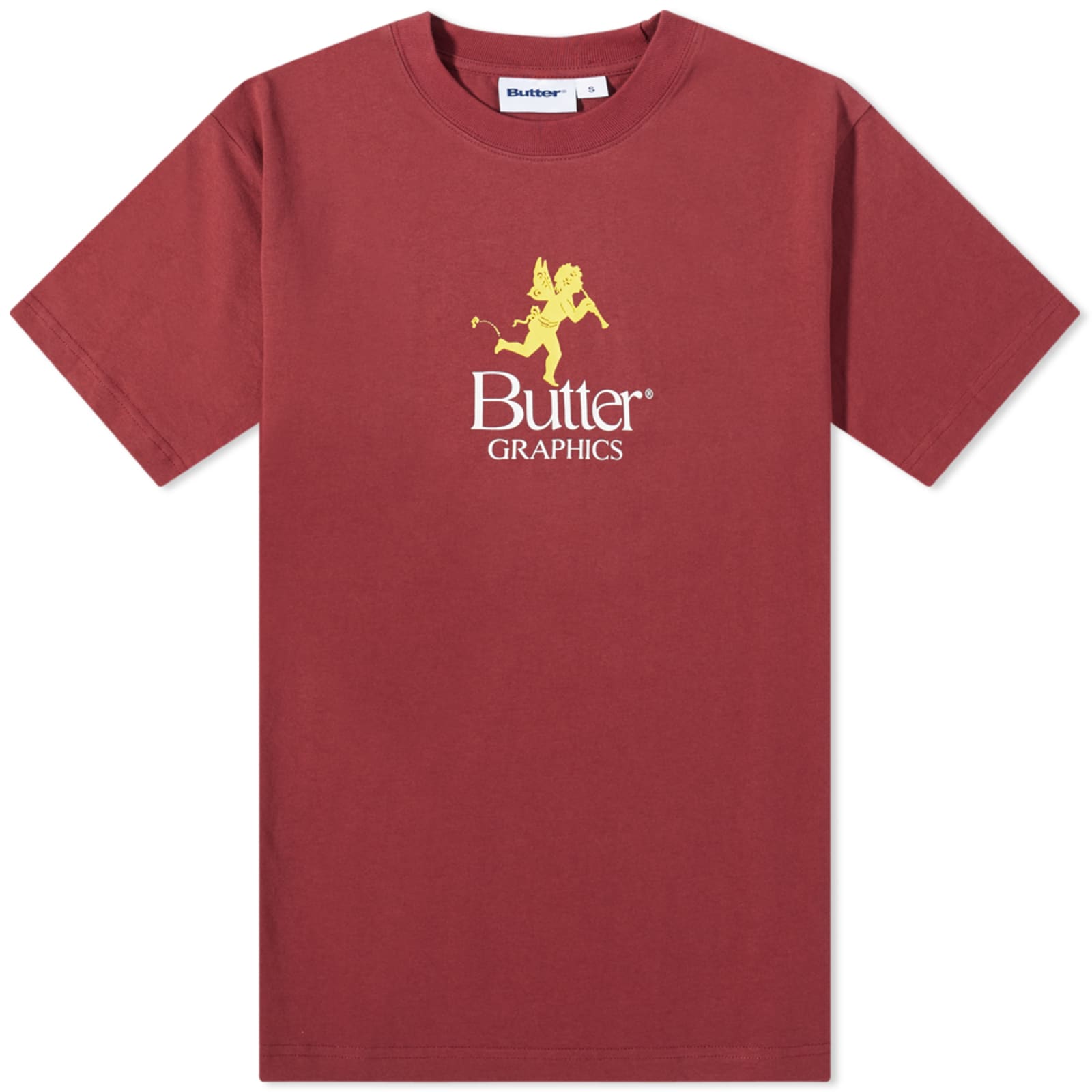 Butter Goods Pixie Logo TShirt Burgundy END.