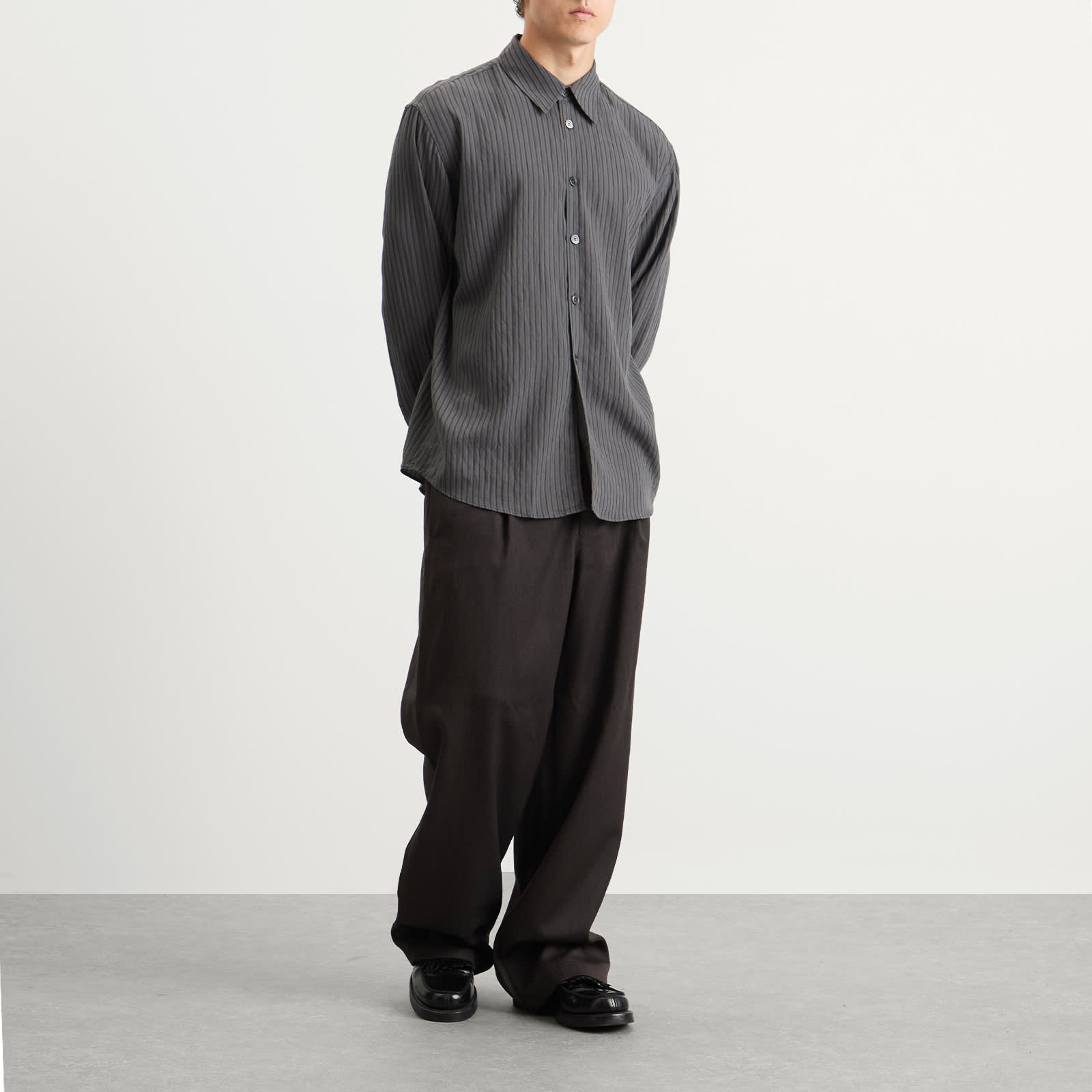 Our Legacy Leisure Wool Trouser - Havana Brown Chain Wool