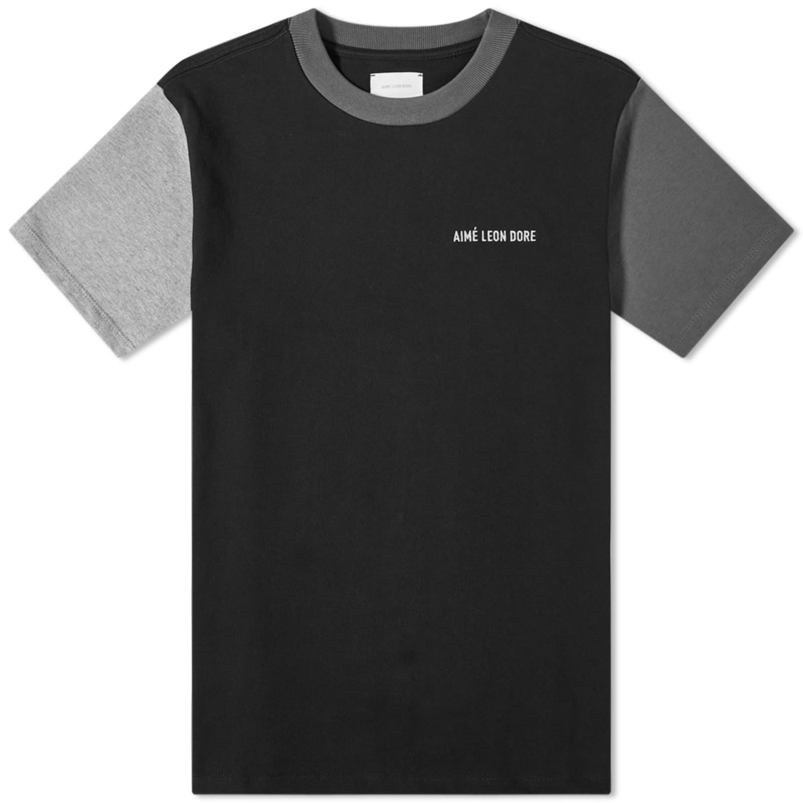 Aimé Leon Dore Colourblock T-Shirt - Black Combo