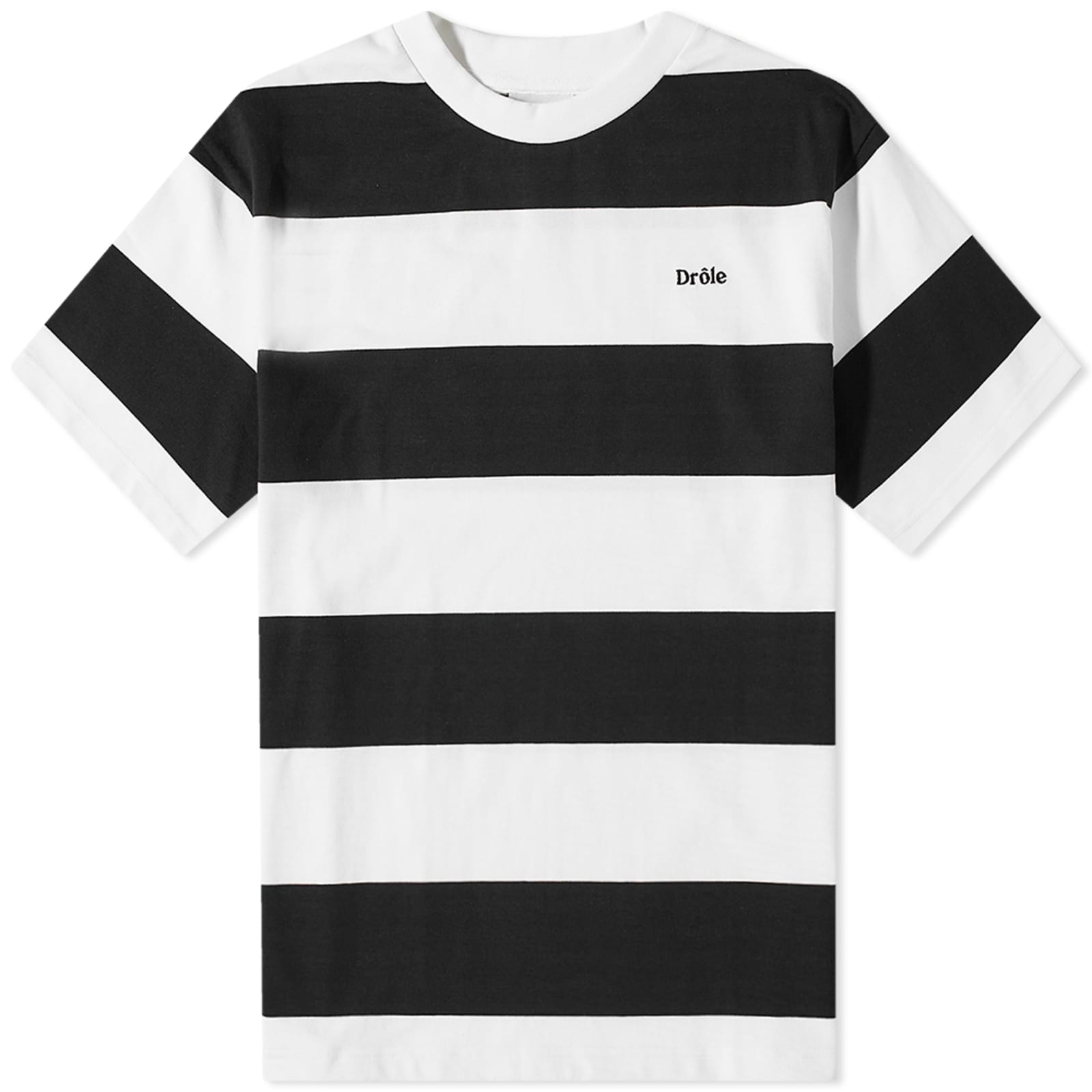 Drôle de Monsieur Bold Stripe Tee Black END. (UK)