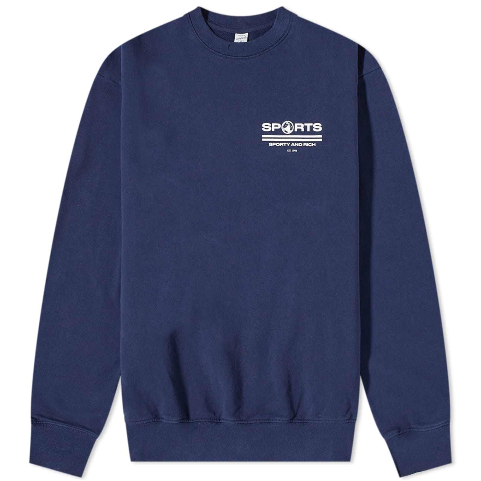 Sporty & Rich Sports Crew Sweat Navy & White END. (US)