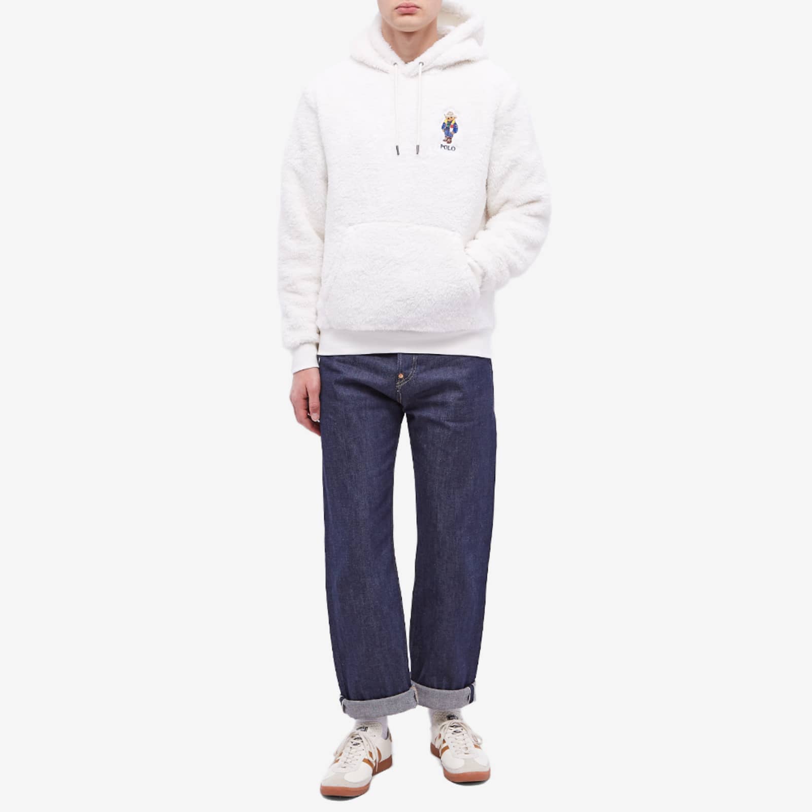 Ralph lauren cream hoodie clearance