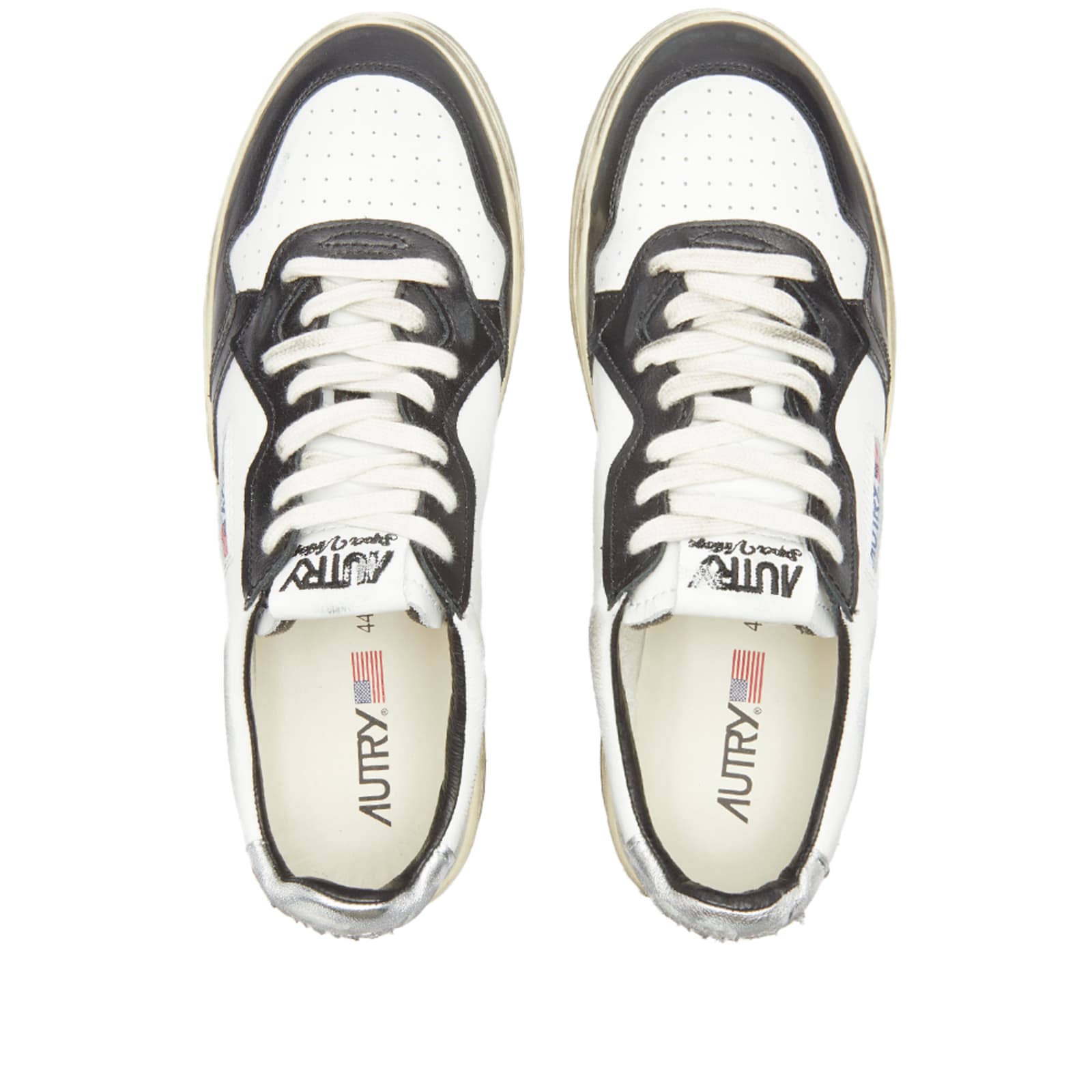 Autry Super Vintage Low - White, Black & Silver