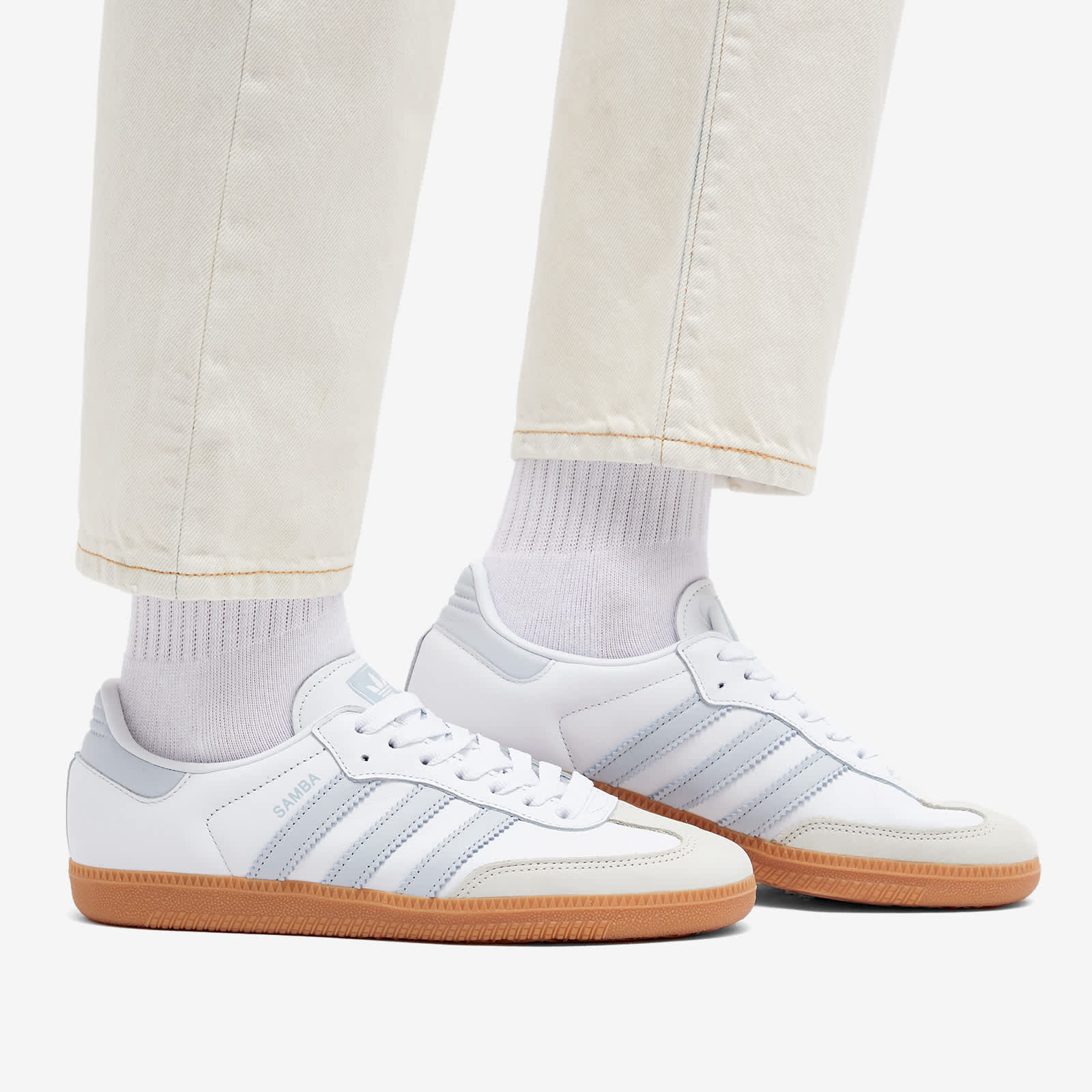 Adidas Samba OG Ftwr White, Halo Blue & Off White | END.
