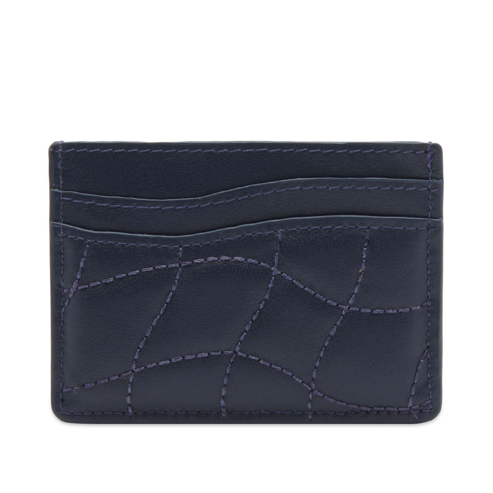 Dime Quilted Leather Cardholder Dark Blue END.
