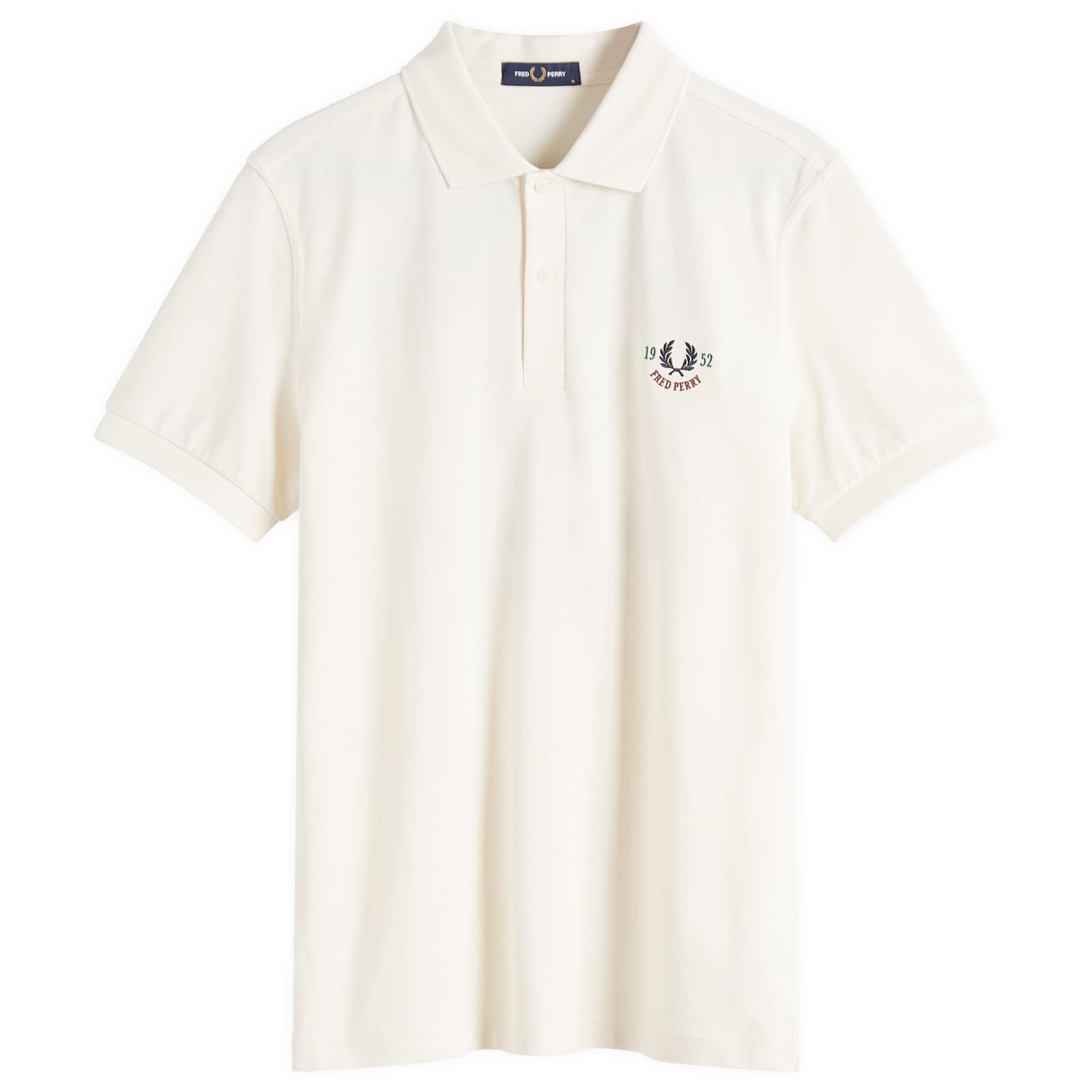 Fred Perry Clubhouse Embroidered Polo Shirt - Ecru
