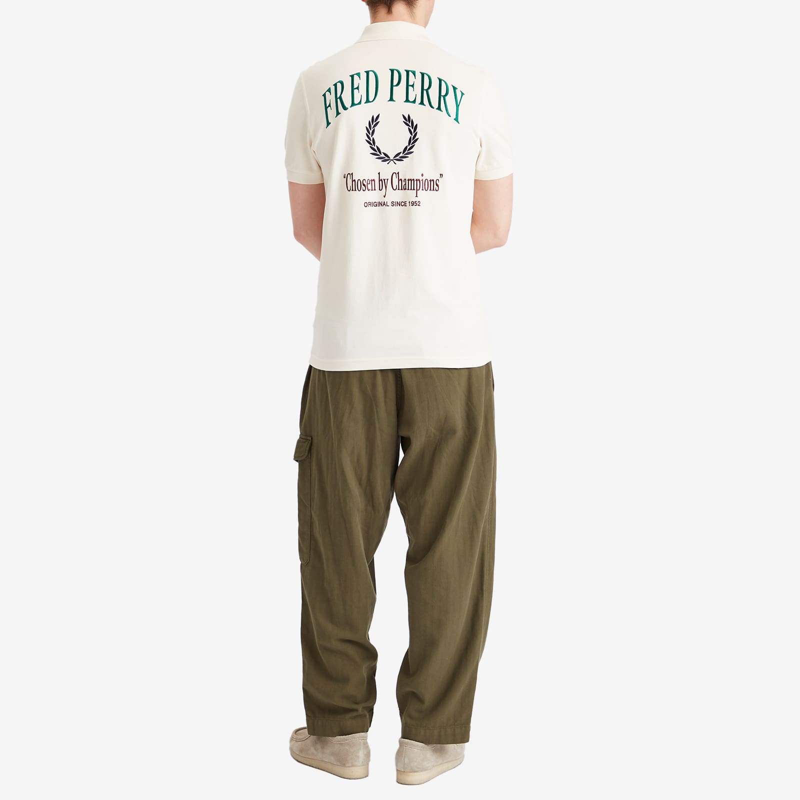 Fred Perry Clubhouse Embroidered Polo Shirt - Ecru