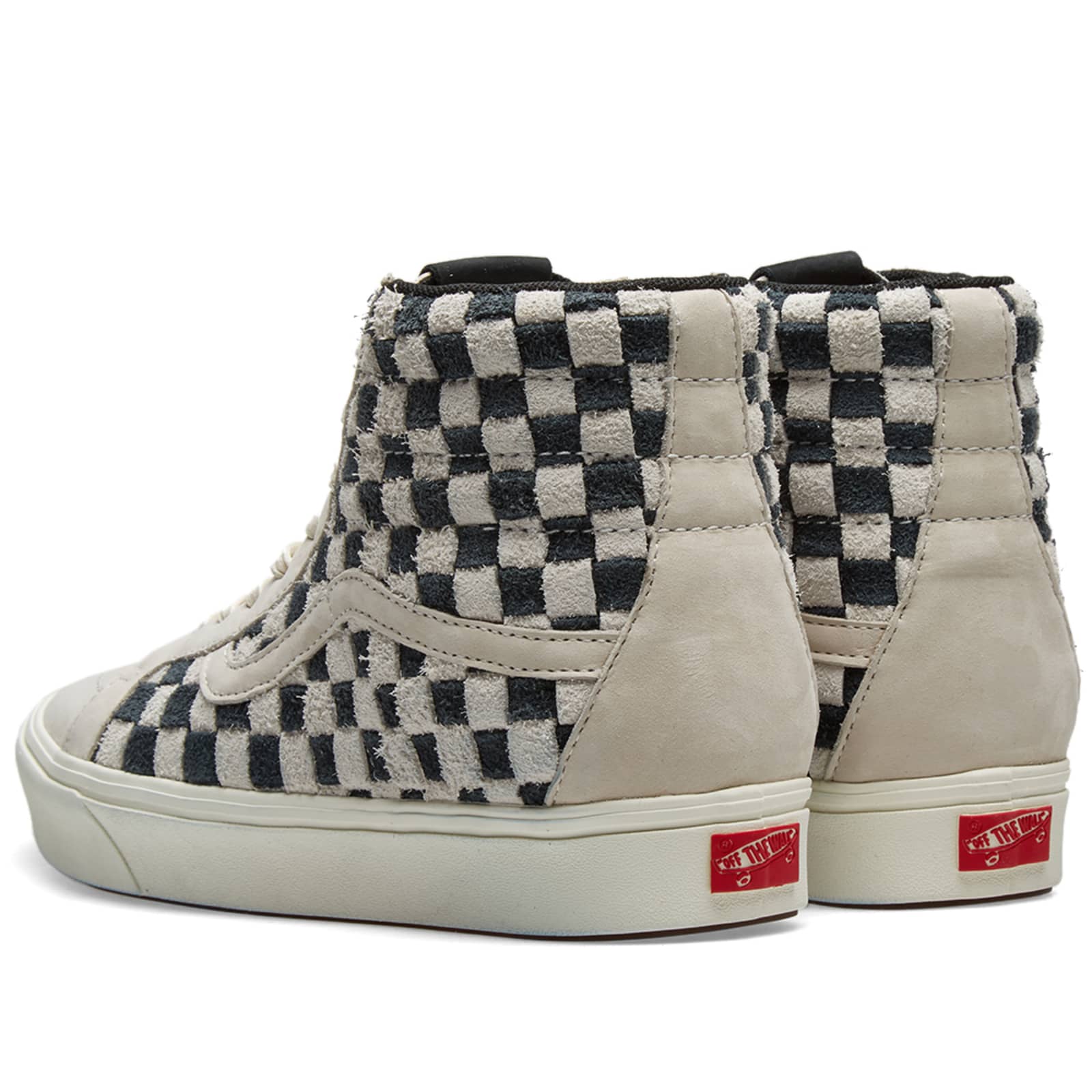 Vans Vault ComfyCush Sk8Hi Reissue LX Oatmeal & Black Checkerboard END.