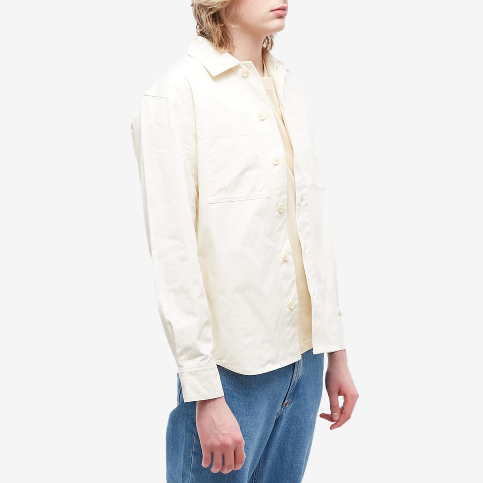 Maison Kitsune Snaps Shirt Jacket Milky White END. (US)