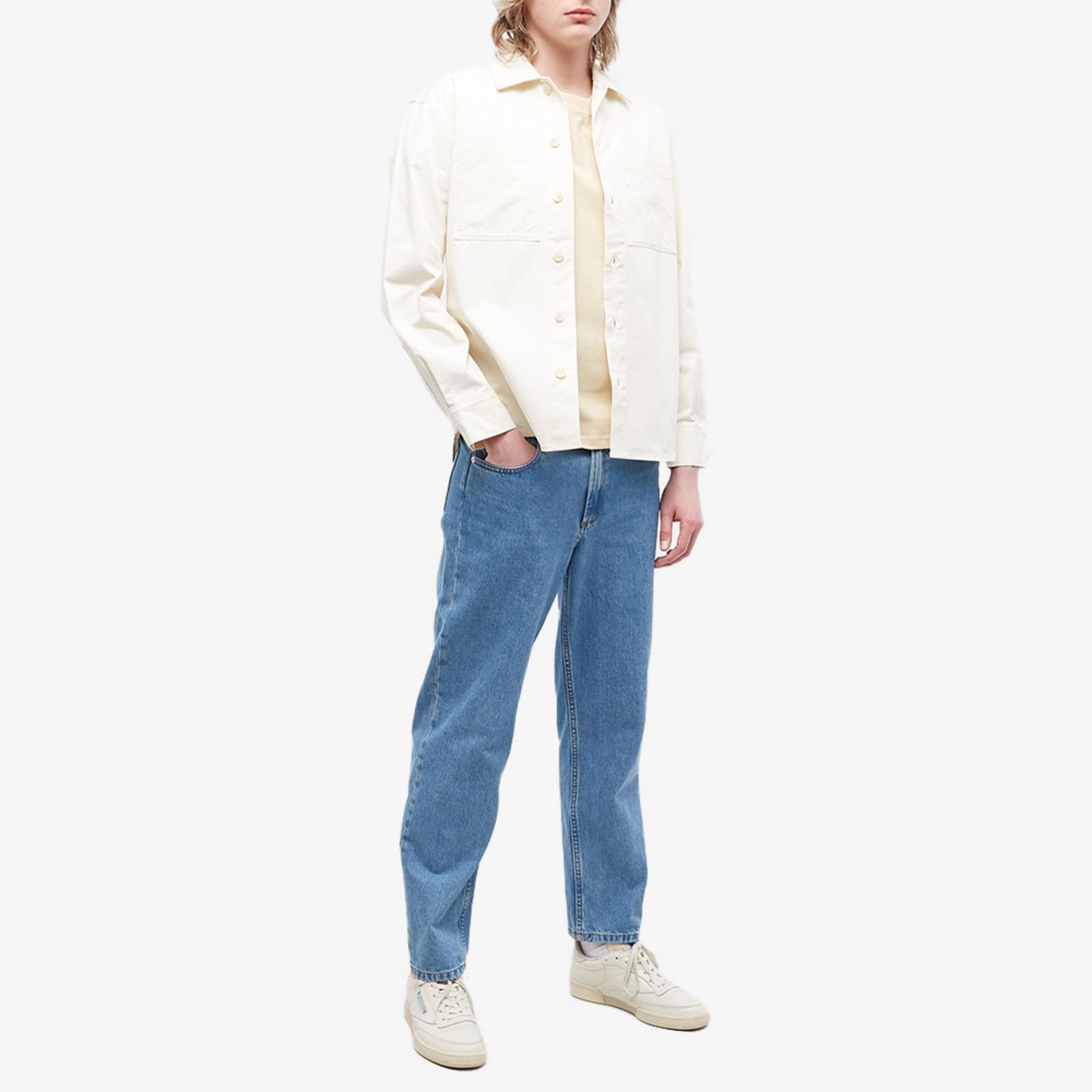 Maison Kitsune Snaps Shirt Jacket Milky White END. (US)