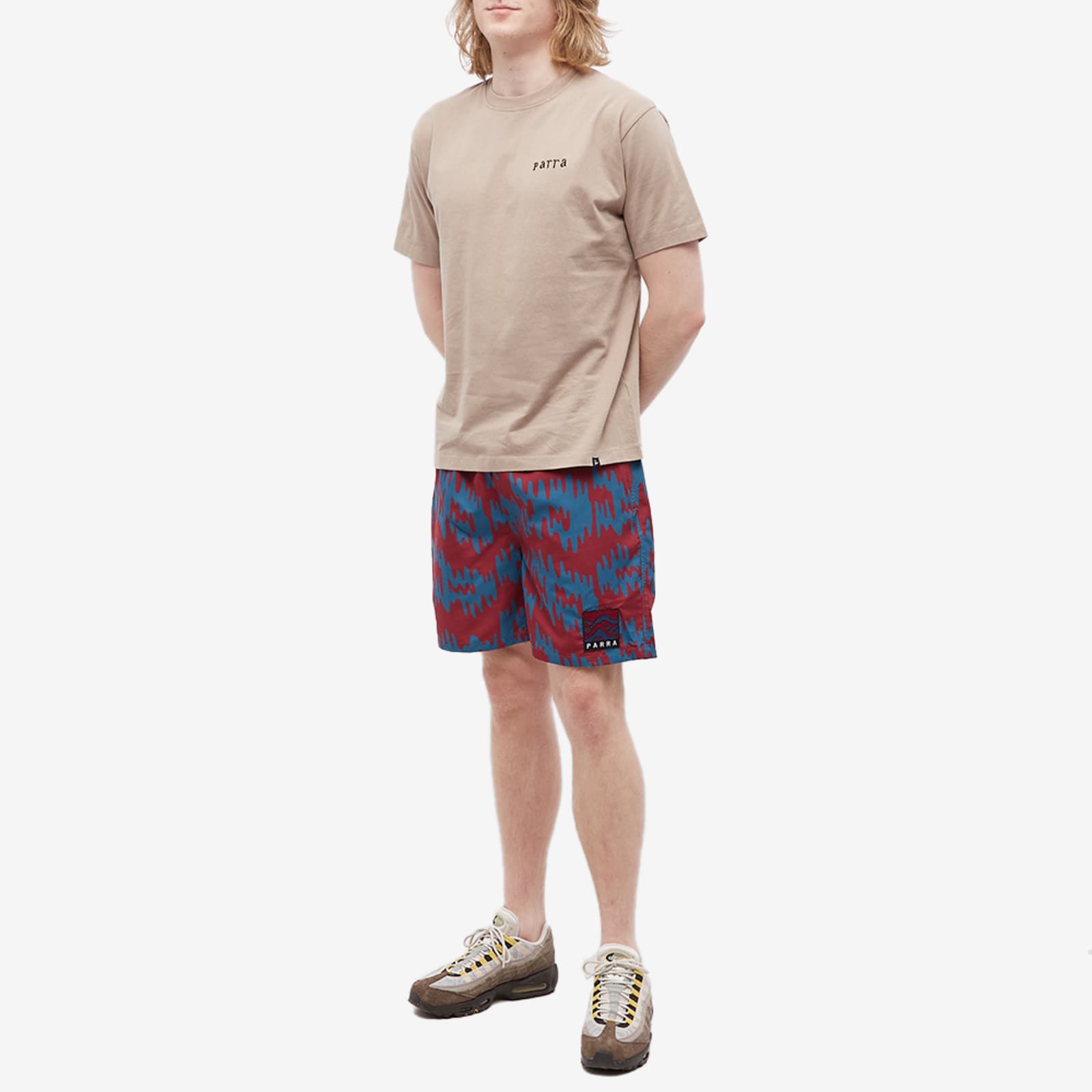 By Parra Tremor Pattern Swim Shorts - Deep Red