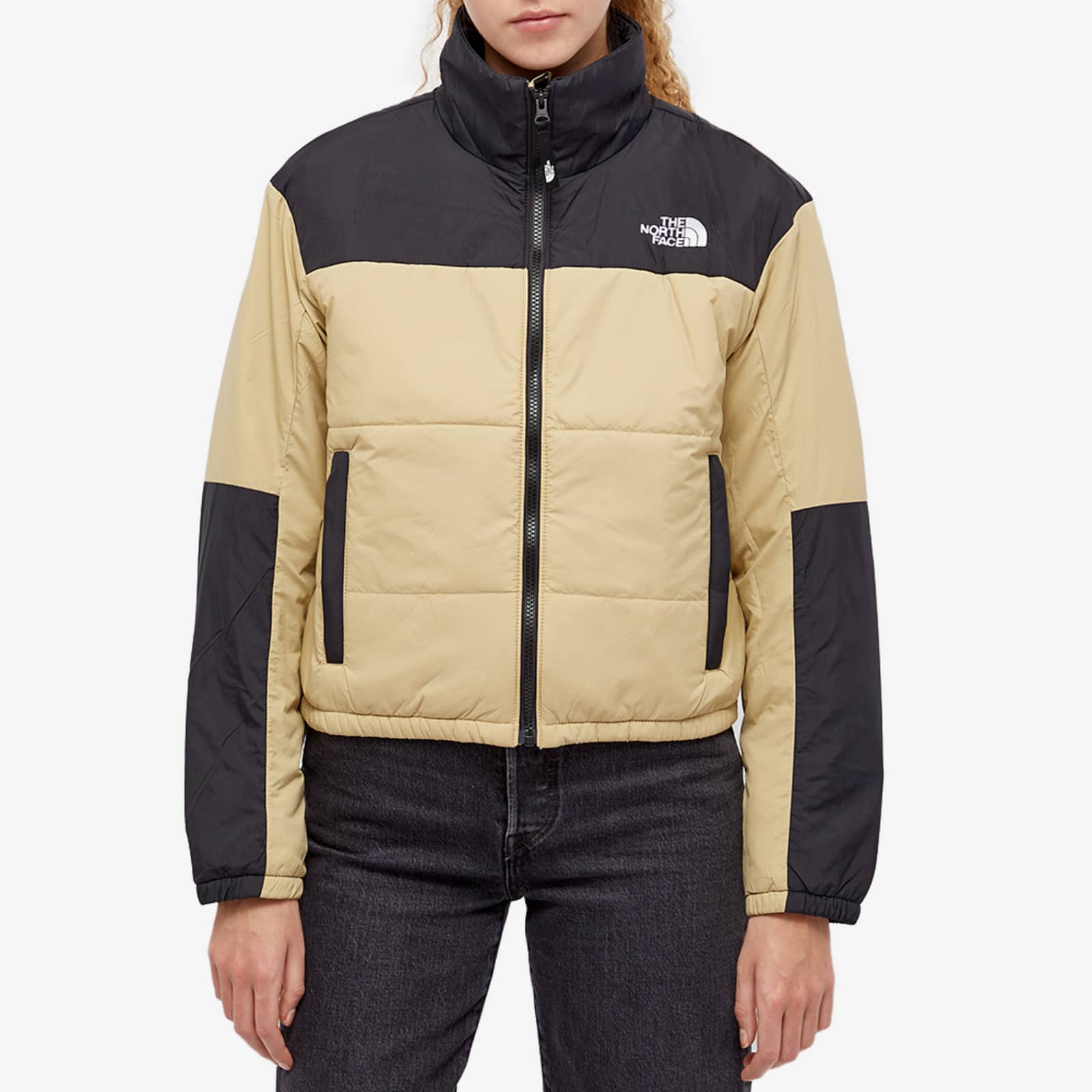 The North Face Gosei Puffer Khaki Stone & Tnf Black | END.