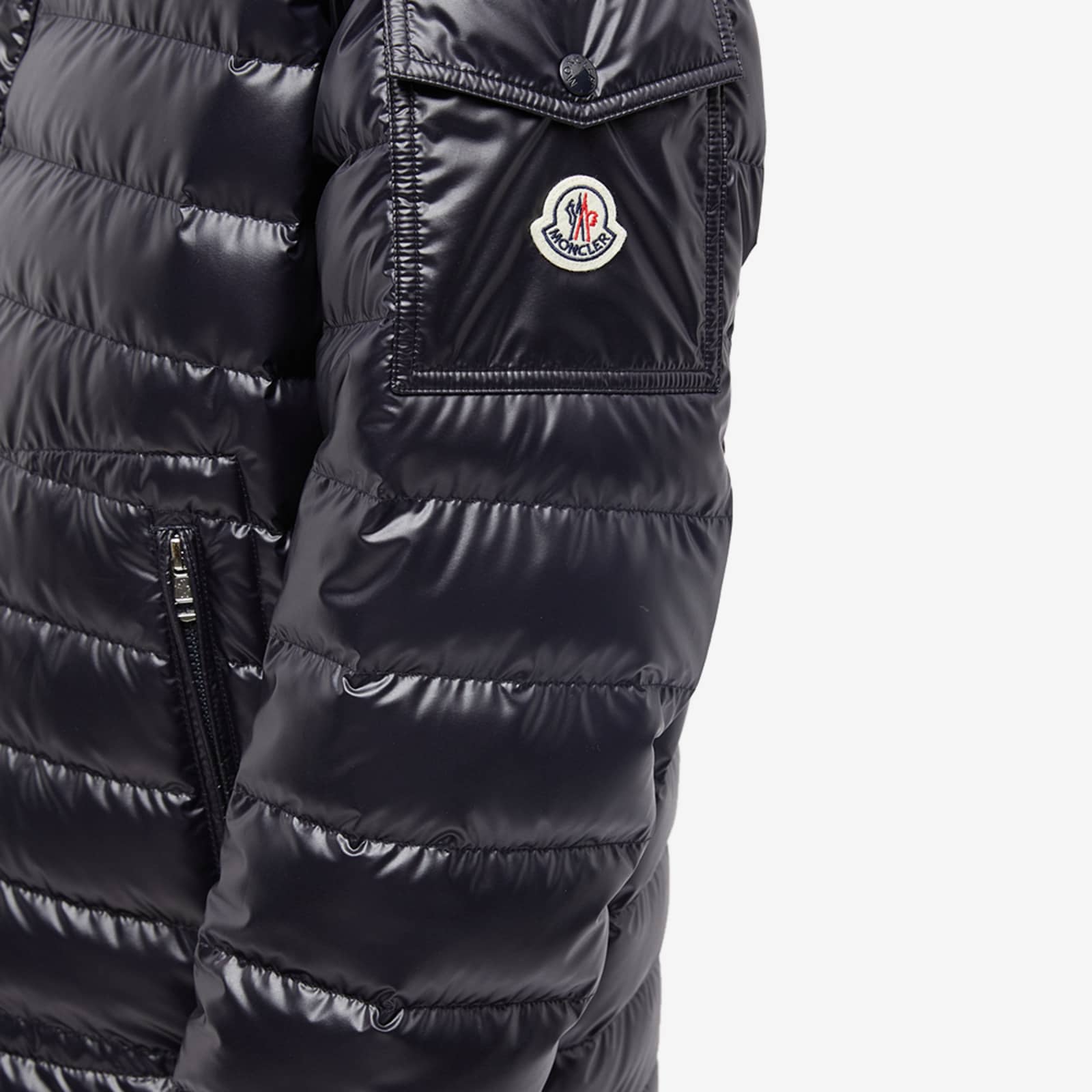 Moncler Lauros Hooded Light Down Jacket Navy END.