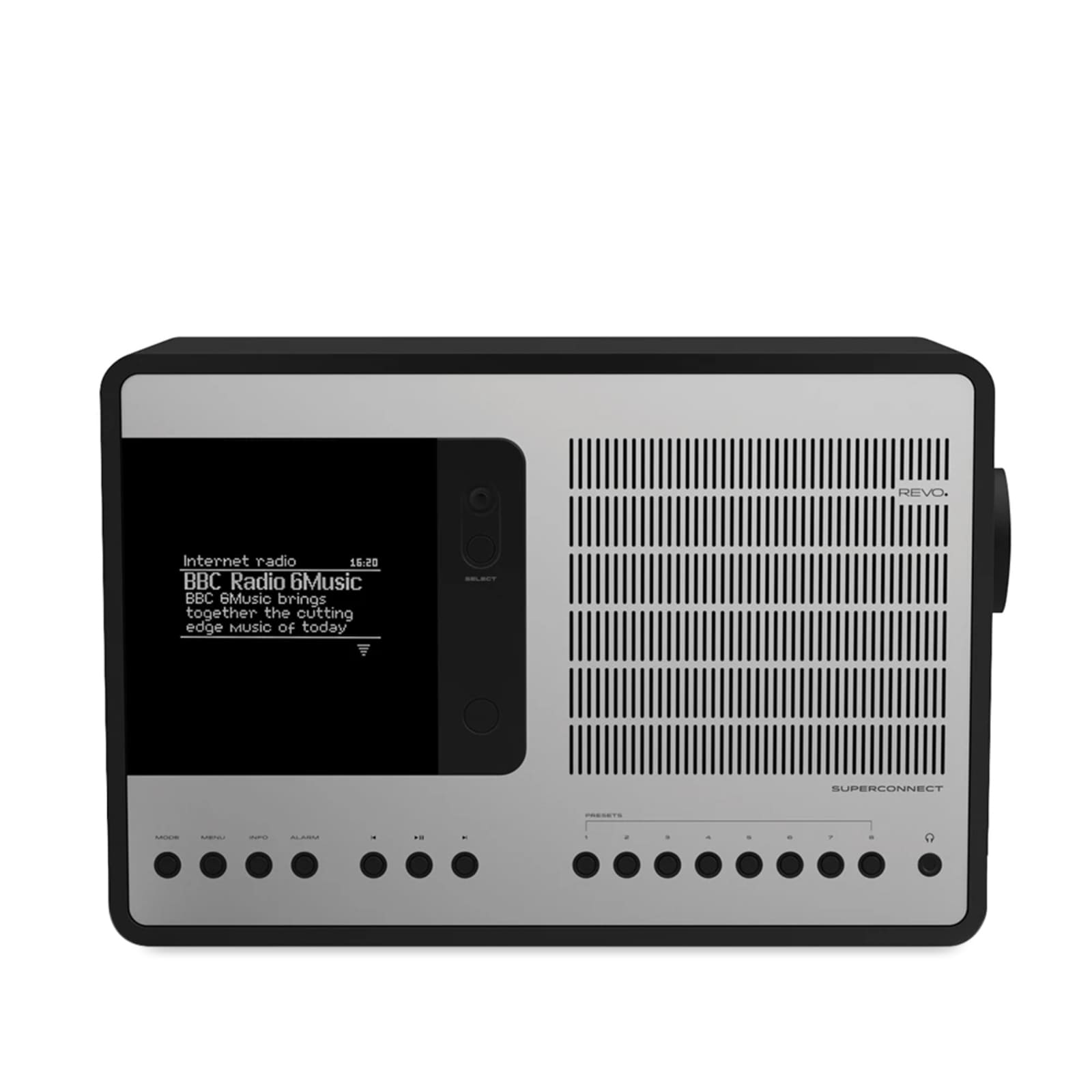 Revo Super Connect Network Audio Player & DAB Radio Matt Black & Silver