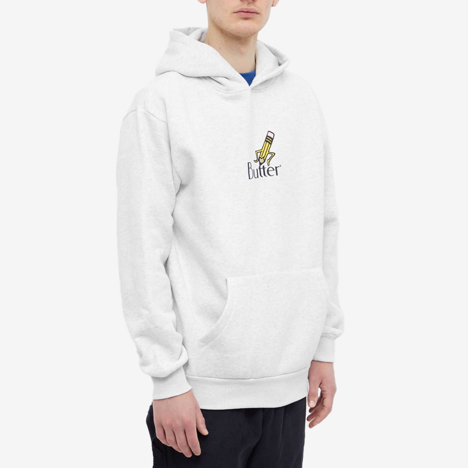 Butter Goods Pencil Logo Hoodie Heather Grey END.