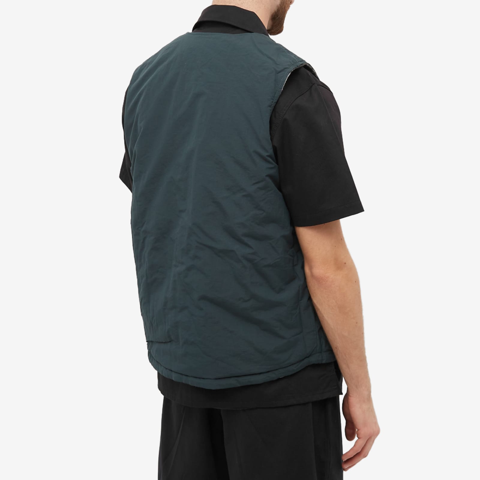 Butter Goods Shadow Plaid Reversible Vest Black & White END.