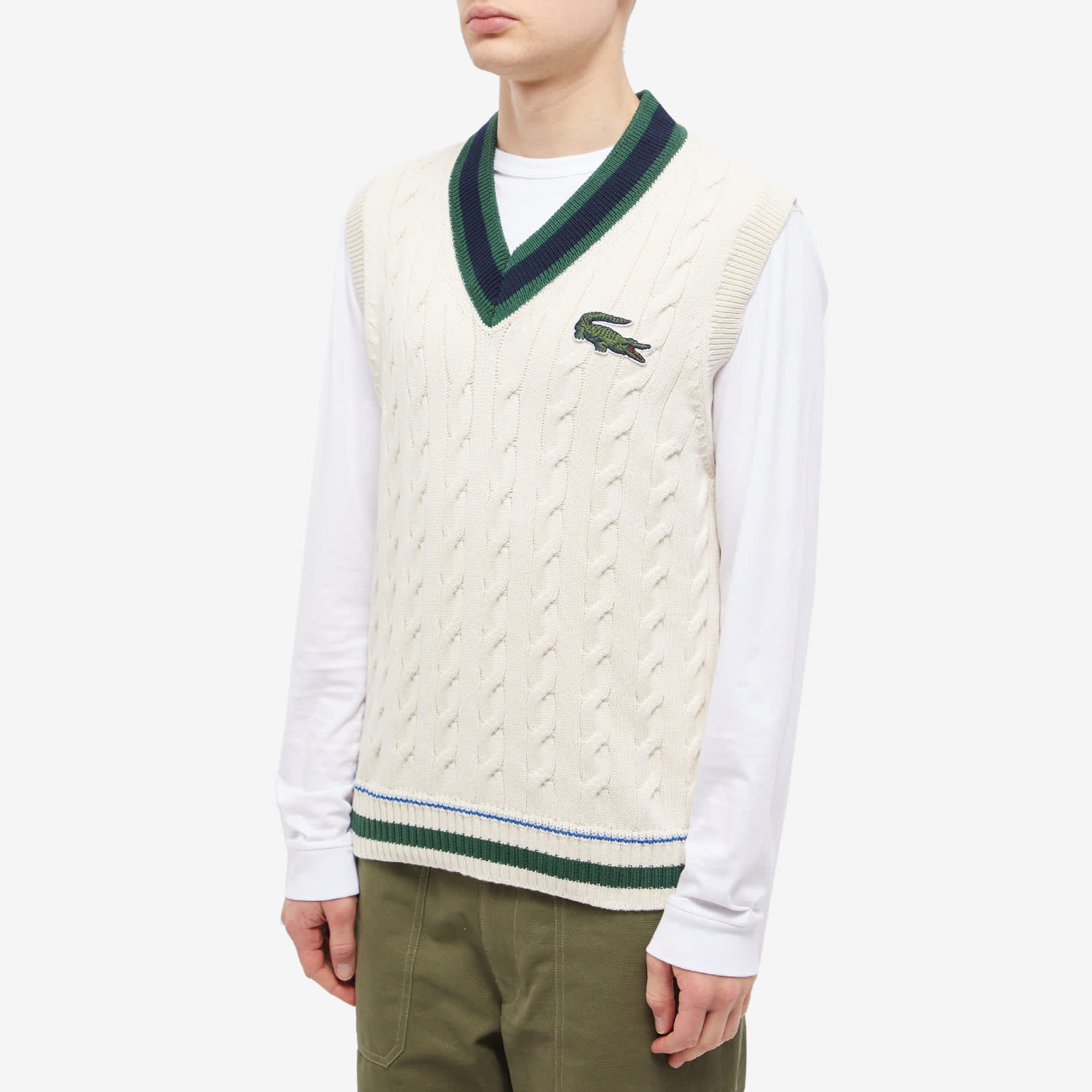 Lacoste Robert Cable Knit Vest Lapland & Multi END. (ES)