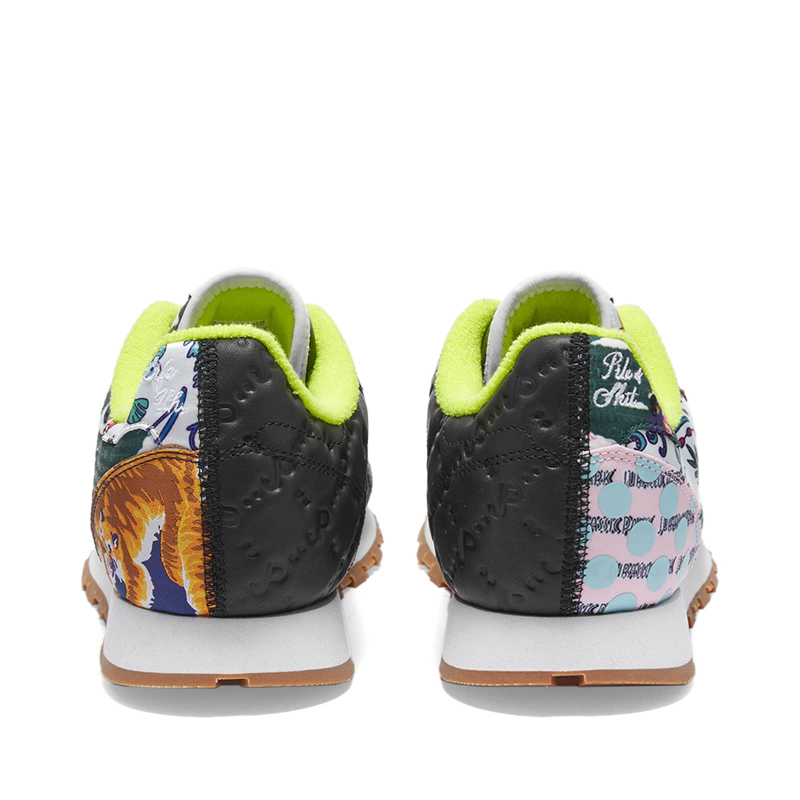 Reebok x Jurassic Park Classic Leather Black, White & Acid Yellow END