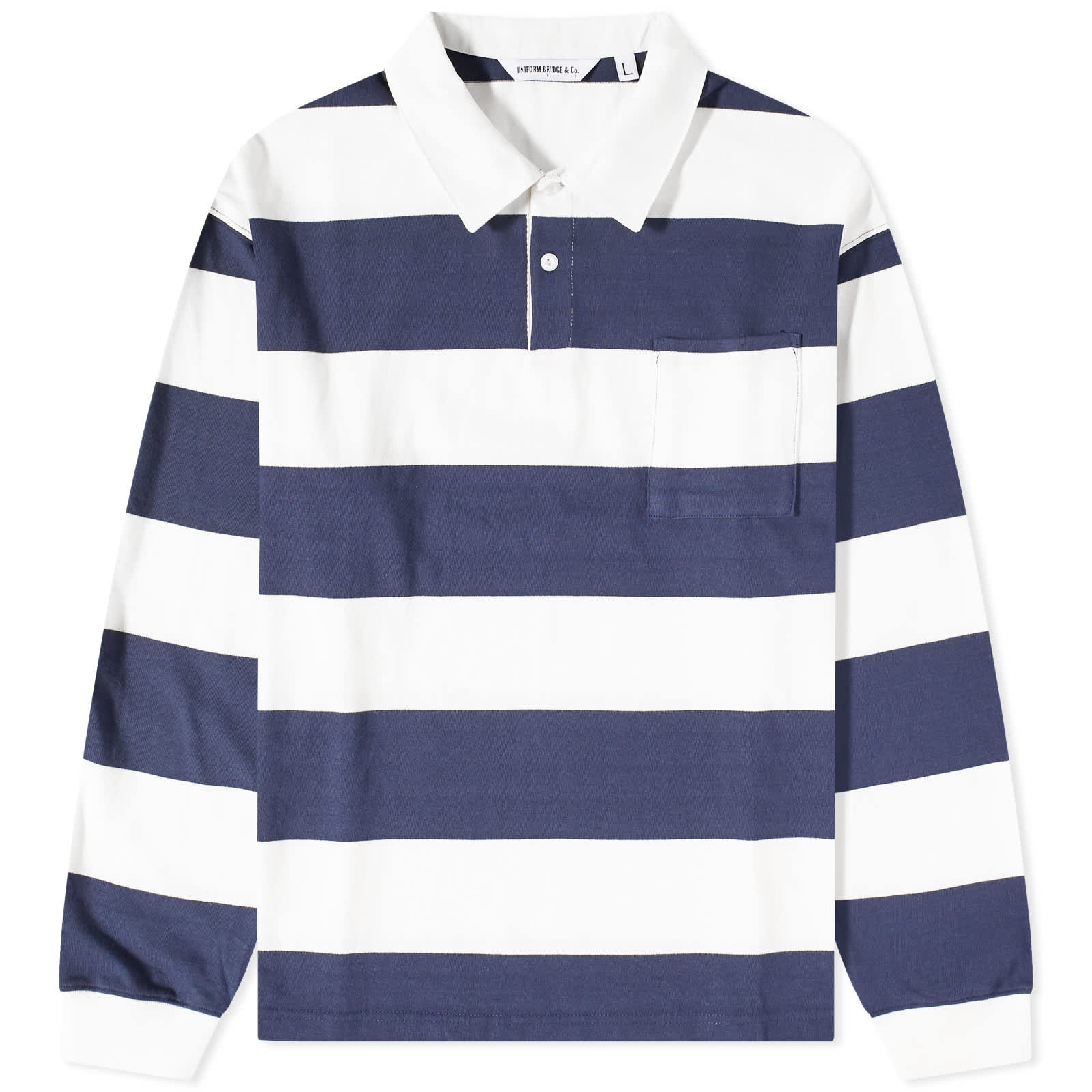 Uniform Bridge Naval Collar Rugby Shirt Off White END.