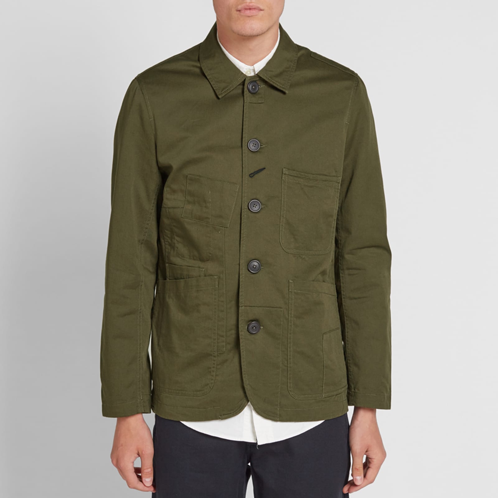 Universal Works Bakers Jacket Olive Twill END. (US)