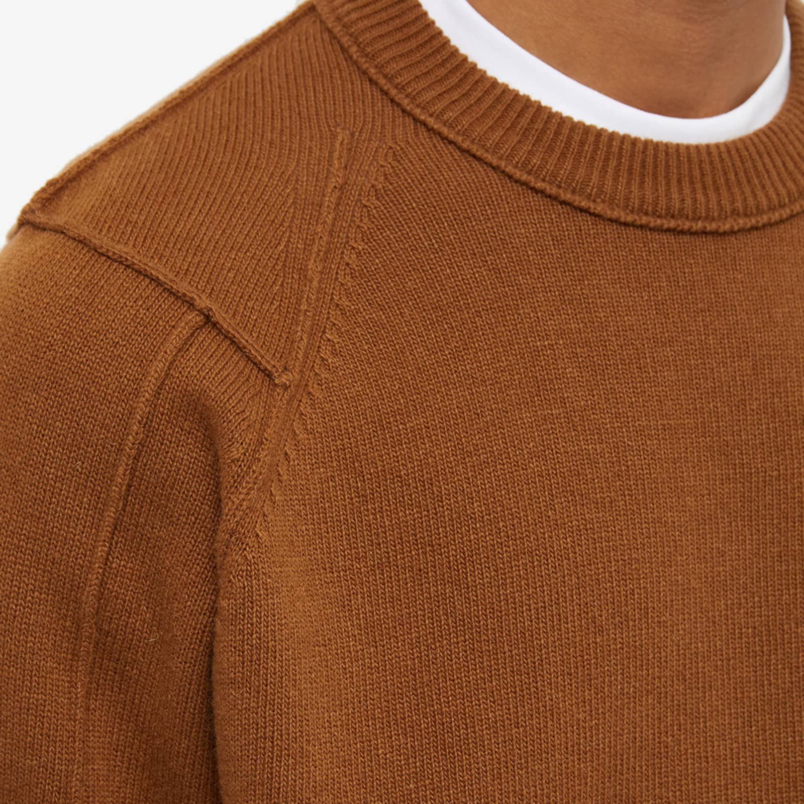 CP Company Arm Lens Crew Knit Bronze Brown END.
