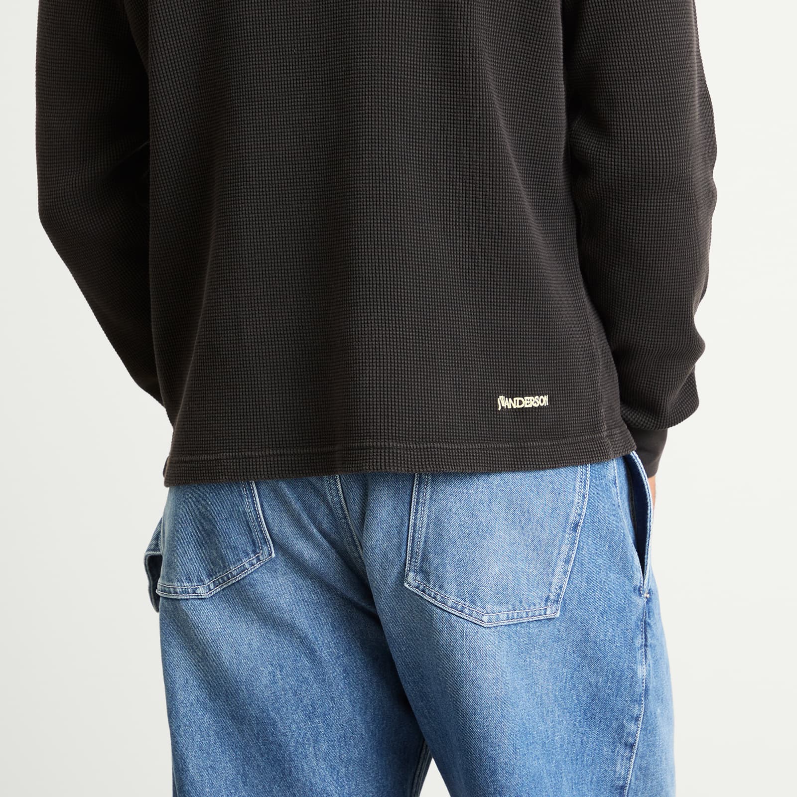 JW Anderson Long Sleeve Waffle Henley Top