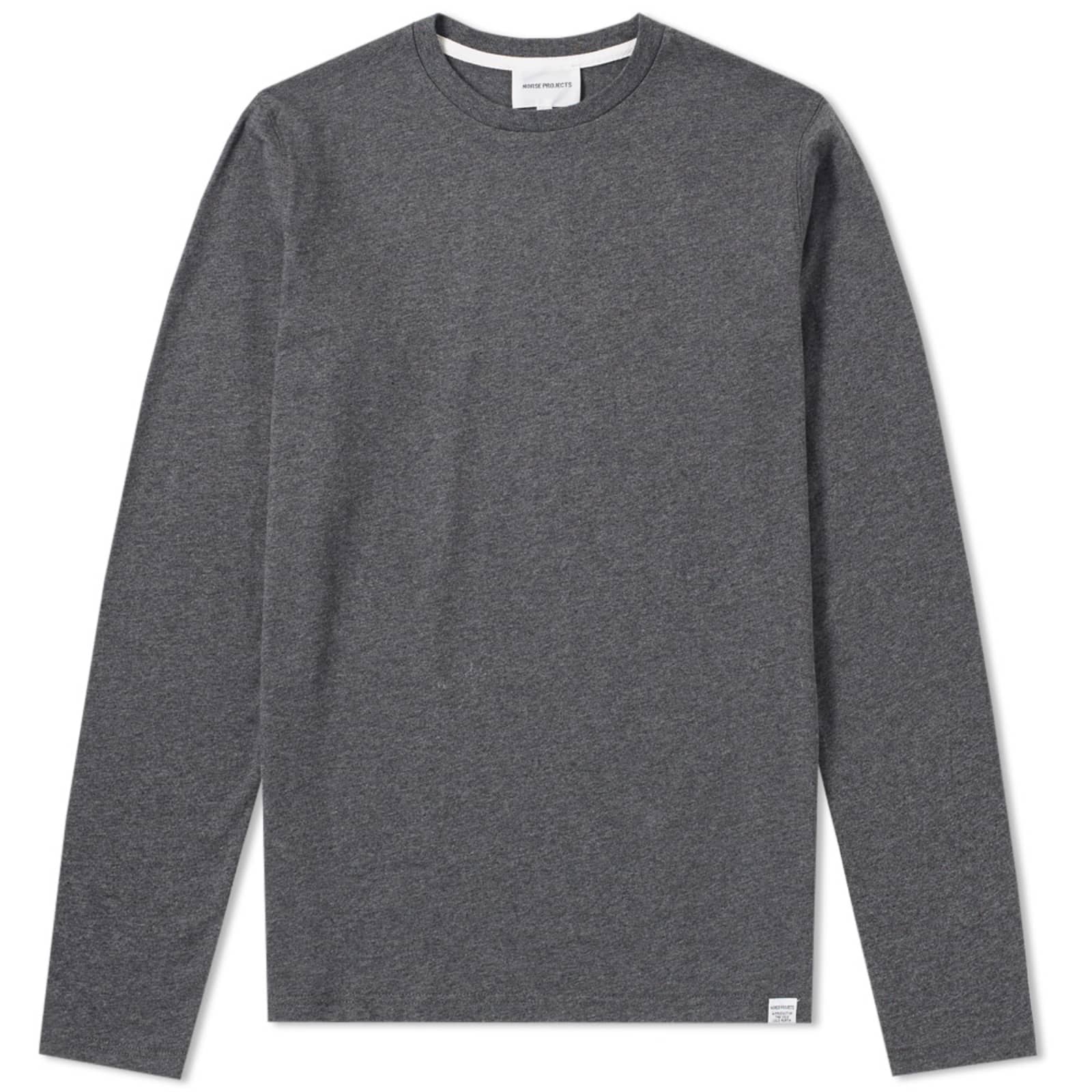 Norse Projects Long Sleeve Niels Standard Tee Charcoal Melange END. (US)